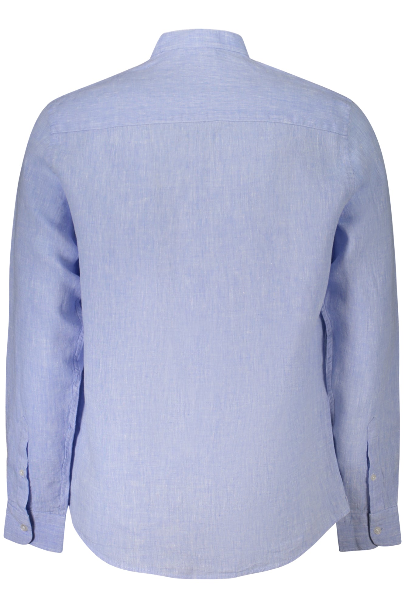 NORTH SAILS Langarmshirt Herren Weiss – Koreanischer Kragen aus 100% Lino Hellblau