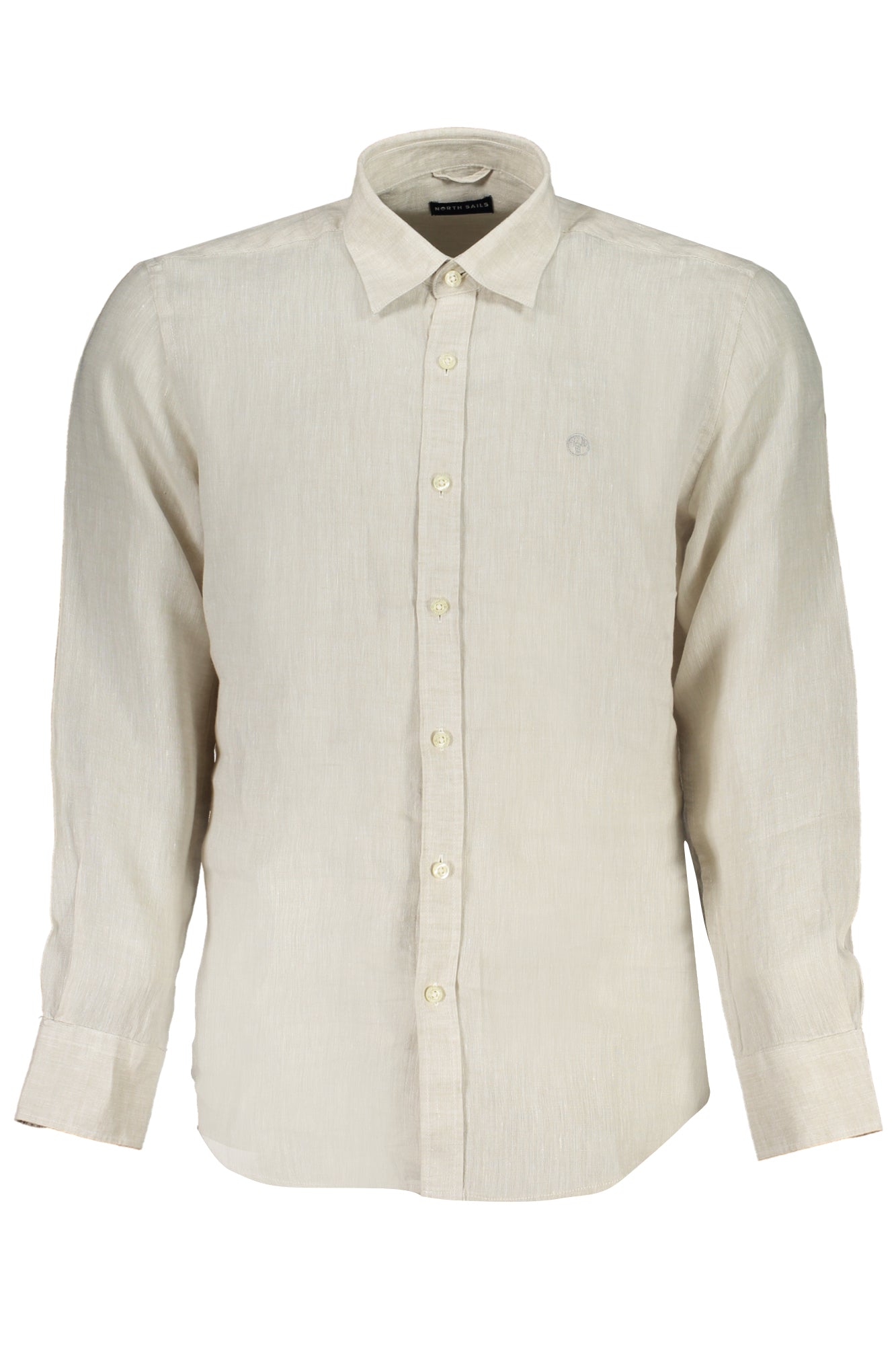 NORTH SAILS Langarmhemd Herren – Weißes Leinenhemd mit italienischem Kragen Beige