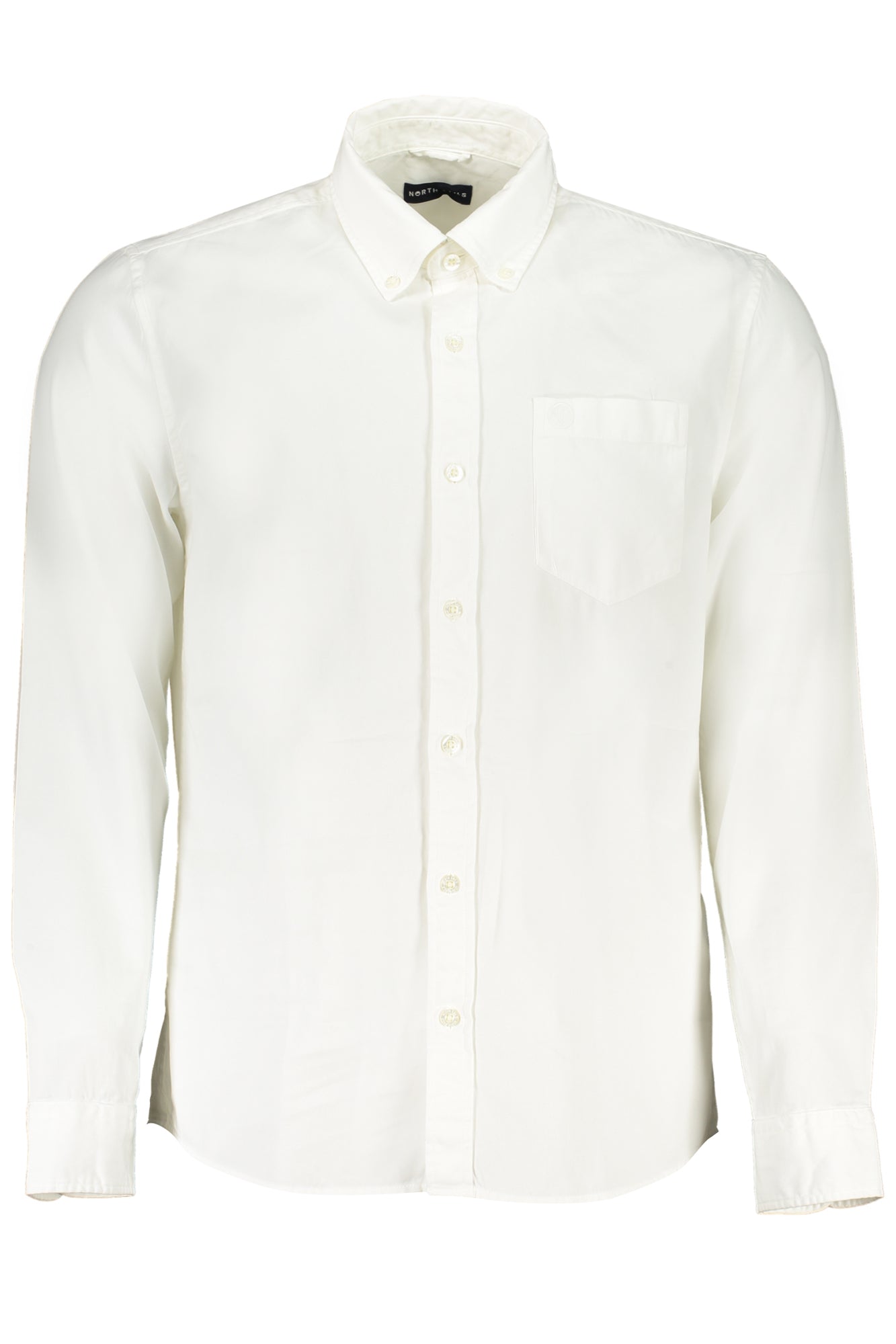 NORTH SAILS Herren Langarmhemd Blau – Regular Fit aus Bio-Baumwolle Weiß