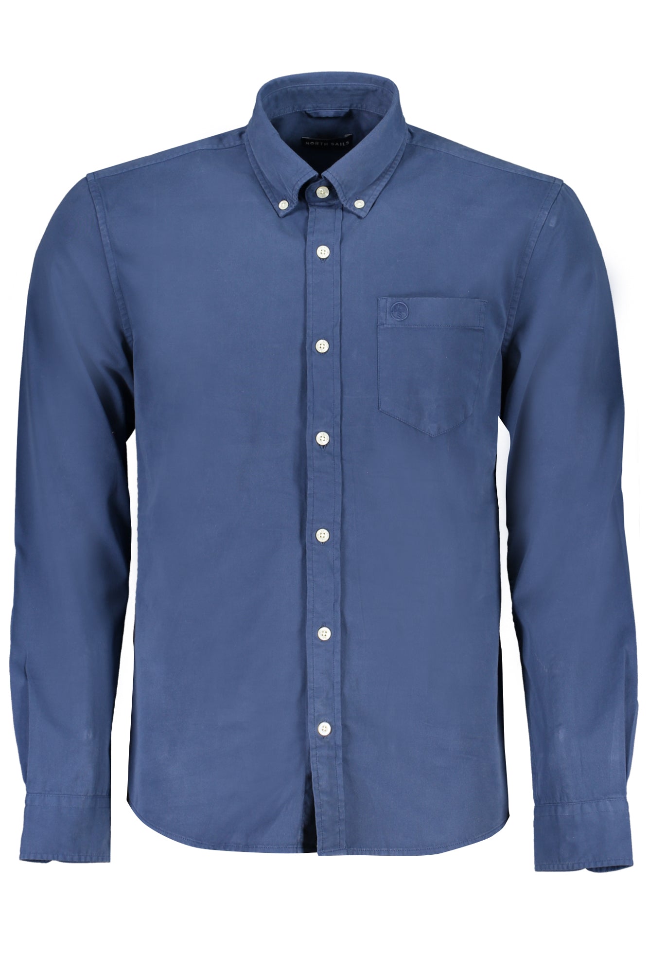 NORTH SAILS Herren Langarmhemd Blau – Regular Fit aus Bio-Baumwolle Blau