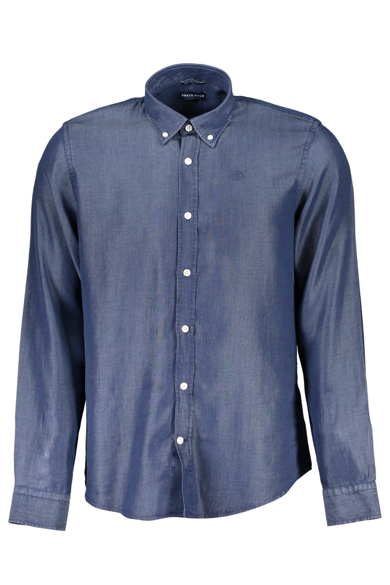 NORTH SAILS Herren Langarmhemd Blau – Lyocell Hemd mit Button-Down-Kragen Blau