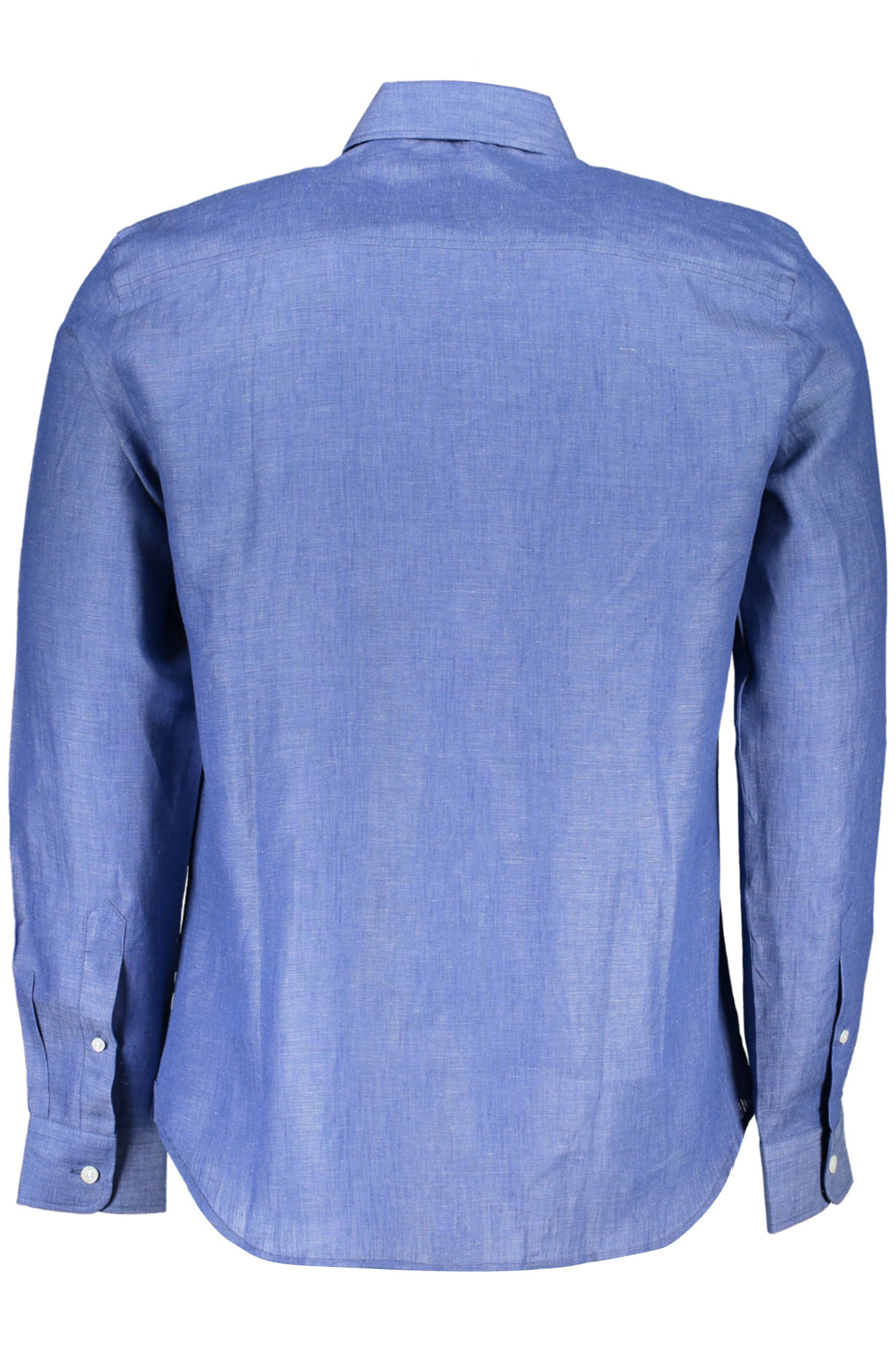 NORTH SAILS Langarmshirt Herren Blau – Italienischer Kragen aus 100% Leinen Blau