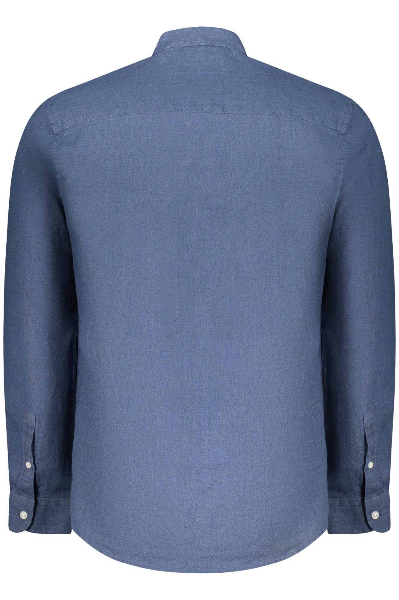 NORTH SAILS Langarmshirt Herren Weiss – Koreanischer Kragen aus 100% Lino Blau