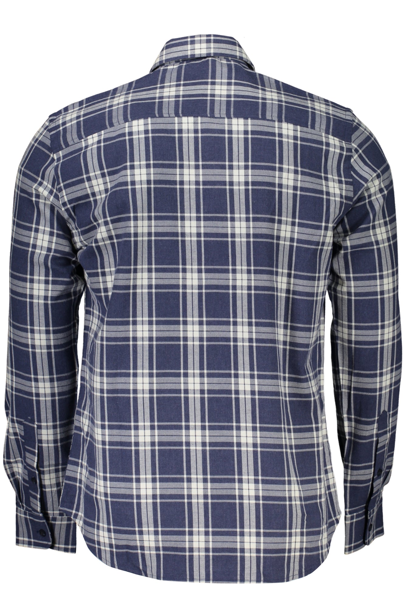 NORTH SAILS Herren Langarmhemd Rot – Kariertes Hemd mit französischem Kragen Blau