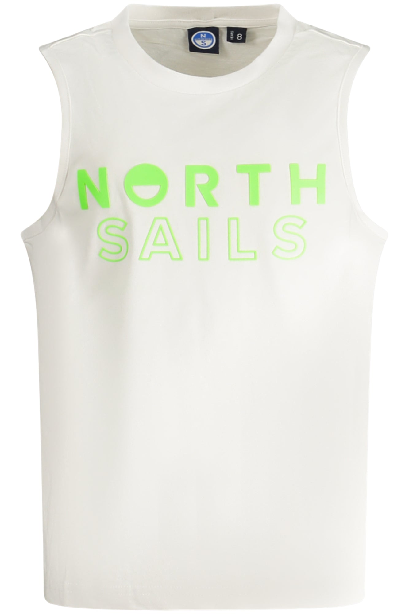 NORTH SAILS Kinder-Tanktop Blau – 100% Baumwolle für Jungen | Sommer-Basisteil Weiß