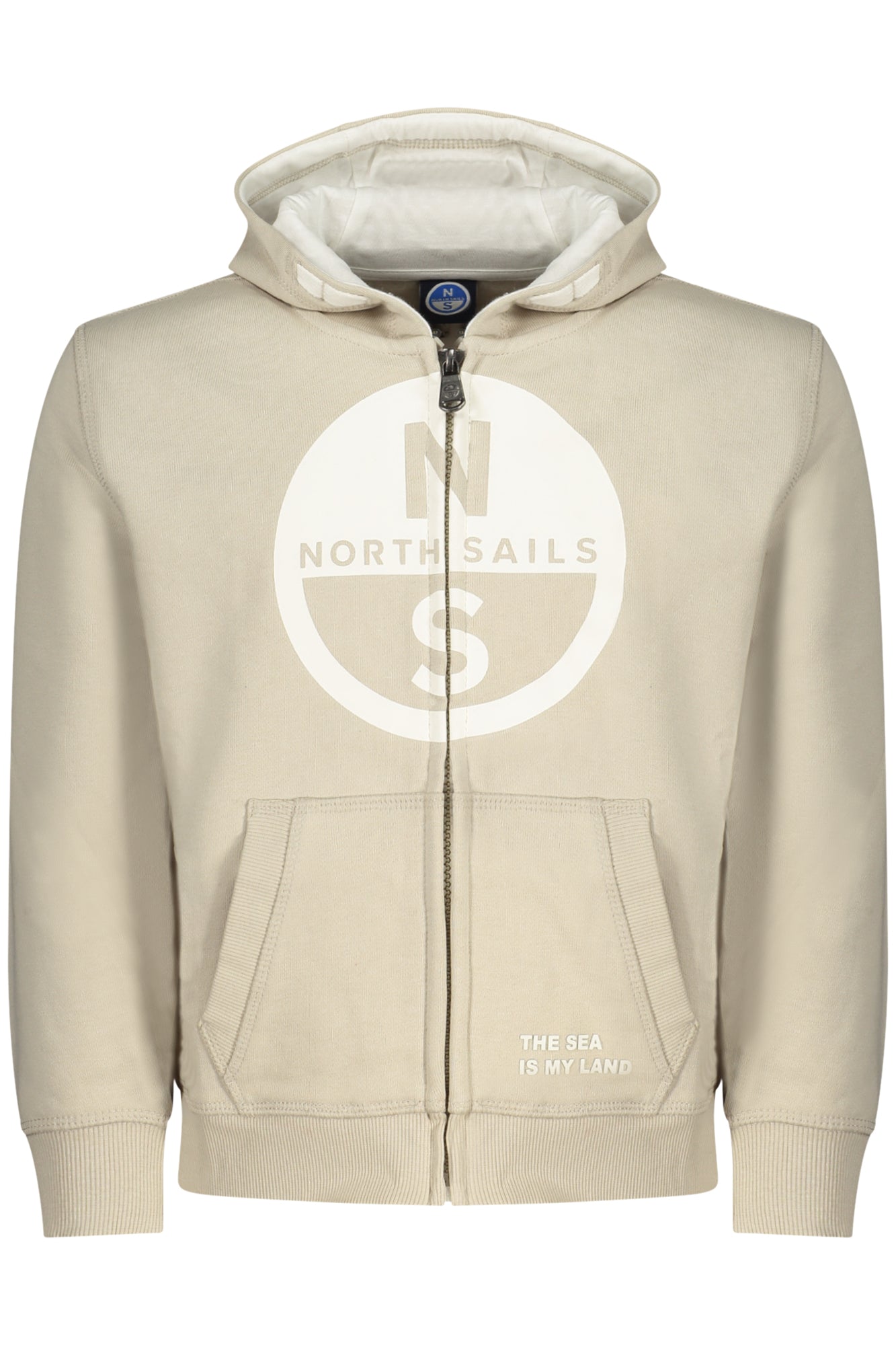 NORTH SAILS Sweatshirt Junge mit Reißverschluss – Weißes Kinder Sweatshirt Beige