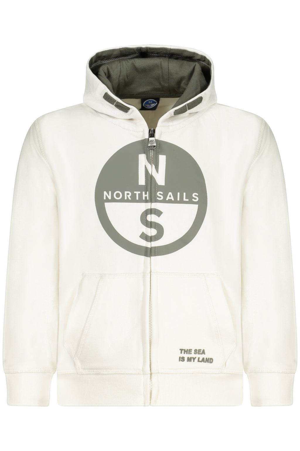 NORTH SAILS KINDER WEISSES SWEATSHIRT MIT REISSVERSCHLUSS