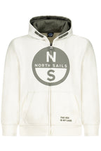 NORTH SAILS KINDER WEISSES SWEATSHIRT MIT REISSVERSCHLUSS