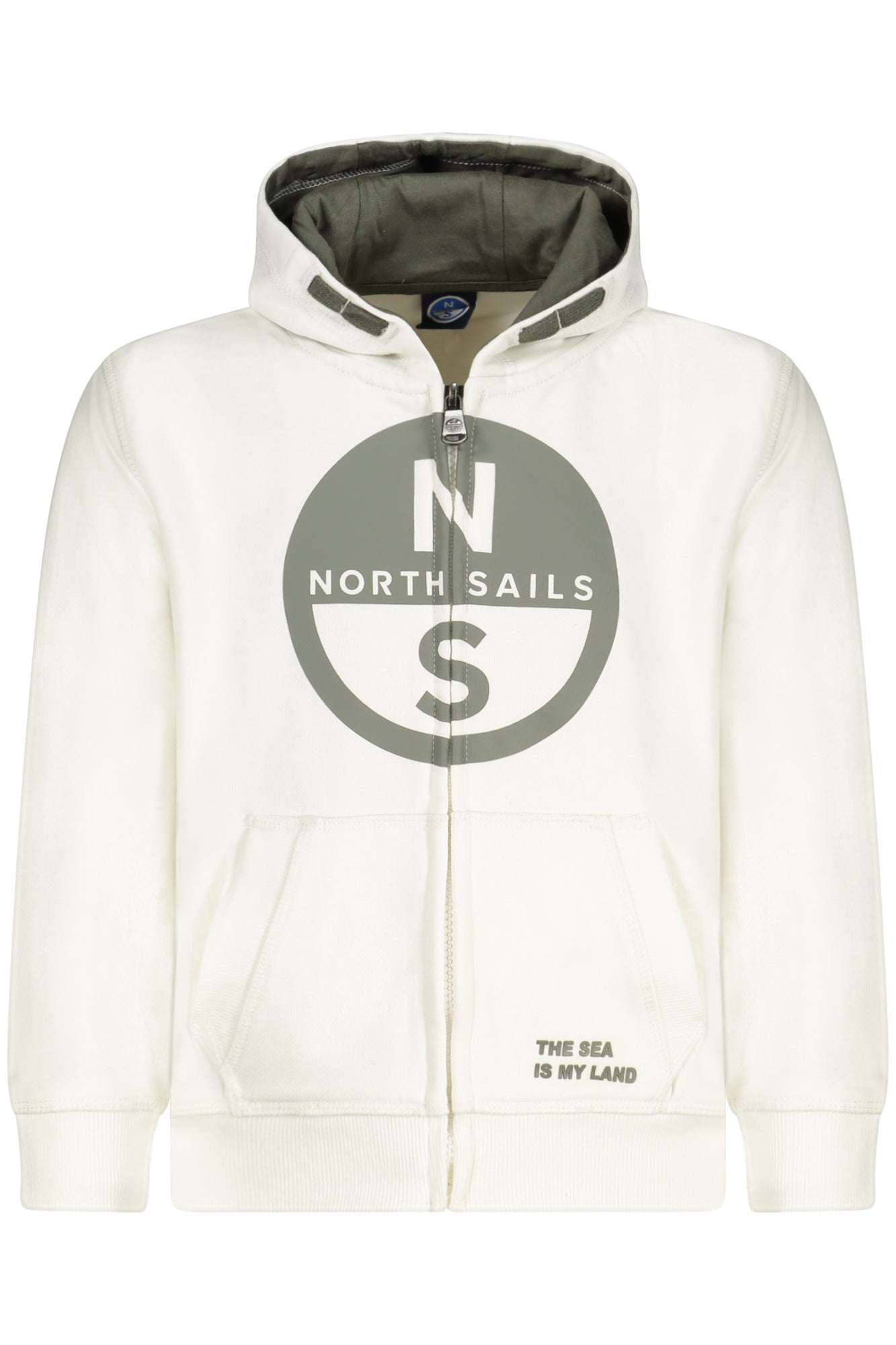 NORTH SAILS KINDER WEISSES SWEATSHIRT MIT REISSVERSCHLUSS