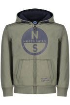 NORTH SAILS KINDER-SWEATSHIRT, GRÜN, MIT REISSVERSCHLUSS
