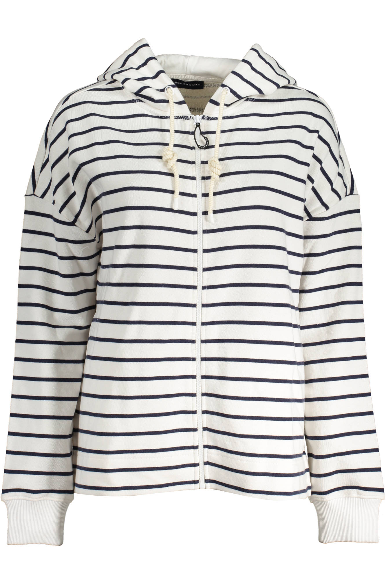 NORTH SAILS Sweatshirt Damen mit Reißverschluss – Weißes Kapuzen-Sweatshirt aus Bio-Baumwolle Weiß Hauptbild