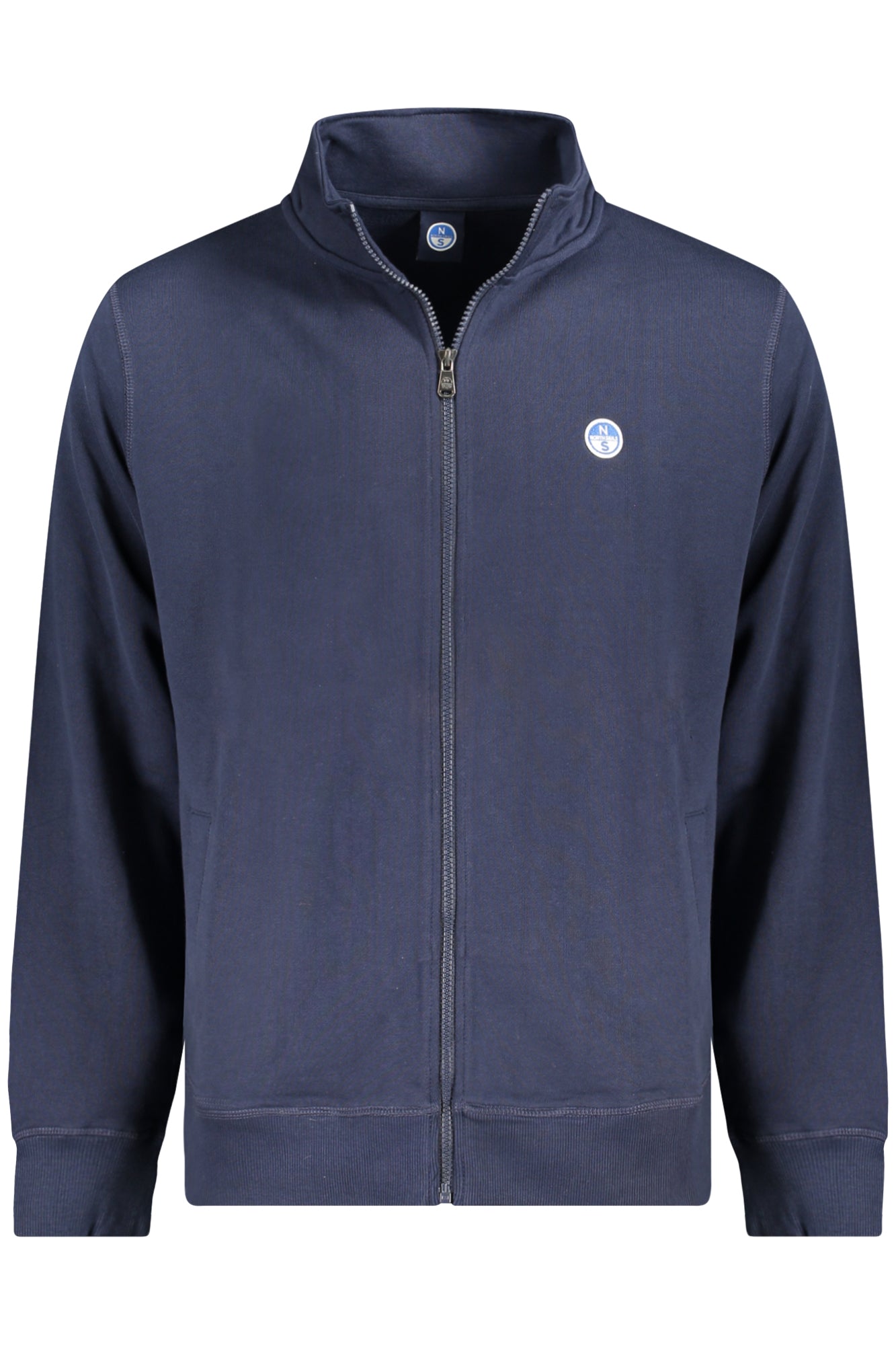 NORTH SAILS Herren-Sweatshirt mit Reißverschluss Blau – Langarm mit Logo-Applikation Blau