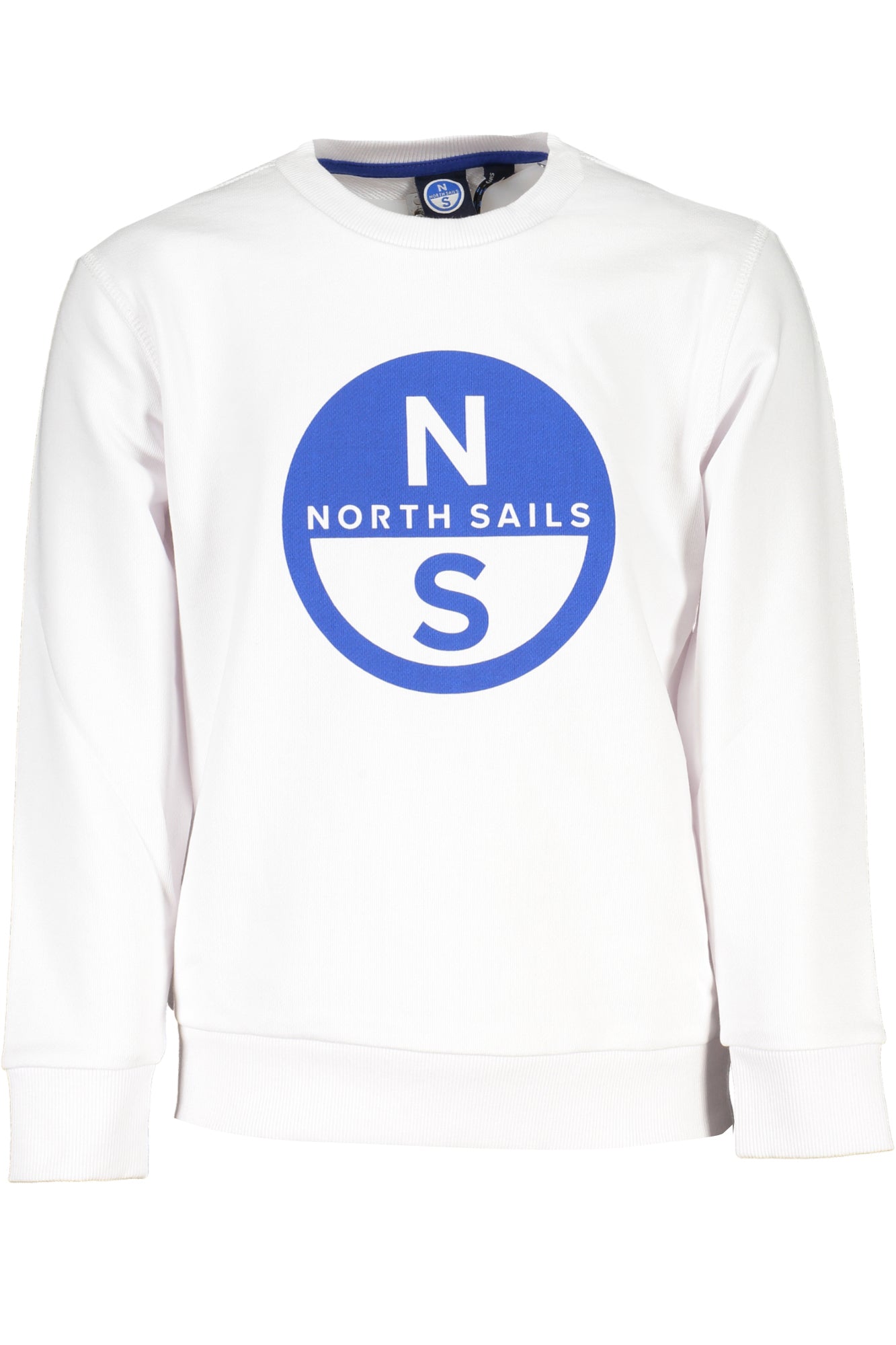 NORTH SAILS Sweatshirt mit Reißverschluss für Junge – Blaues Sweatshirt aus Bio-Baumwolle Weiß