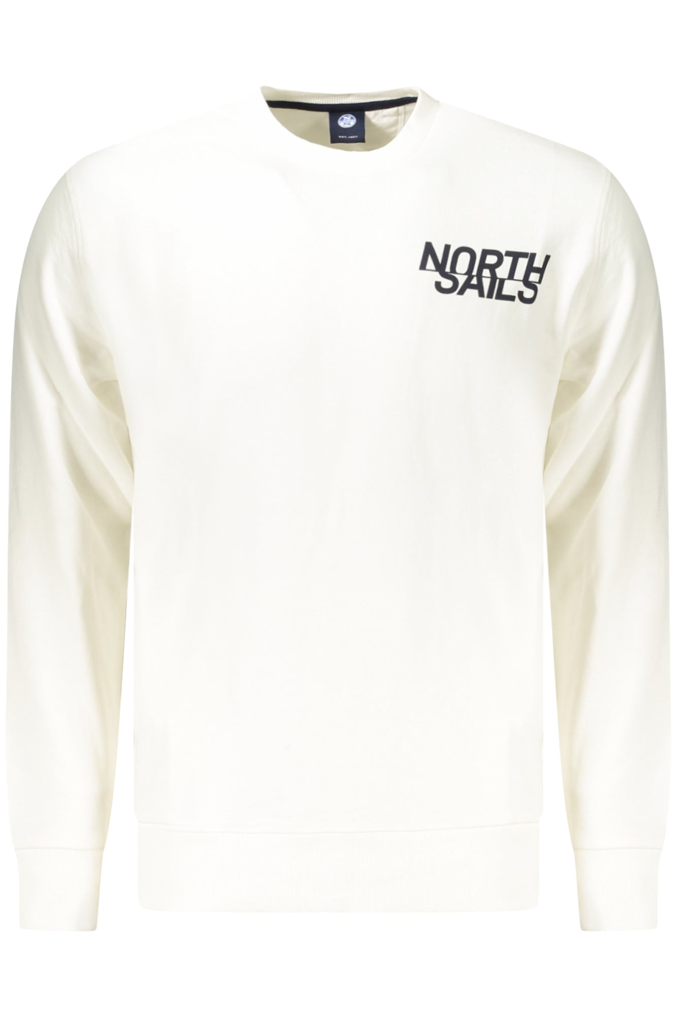NORTH SAILS Sweatshirt Herren mit Reißverschluss – Gebürstete Baumwolle für Herbst/Winter Weiß