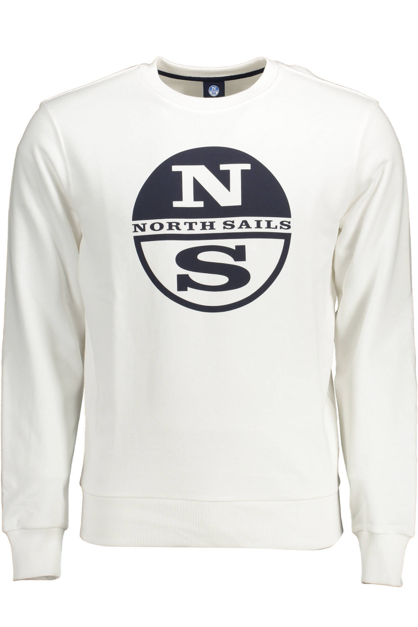 NORTH SAILS Sweatshirt Herren Grau – Rundhalsausschnitt aus 100% Baumwolle Weiß