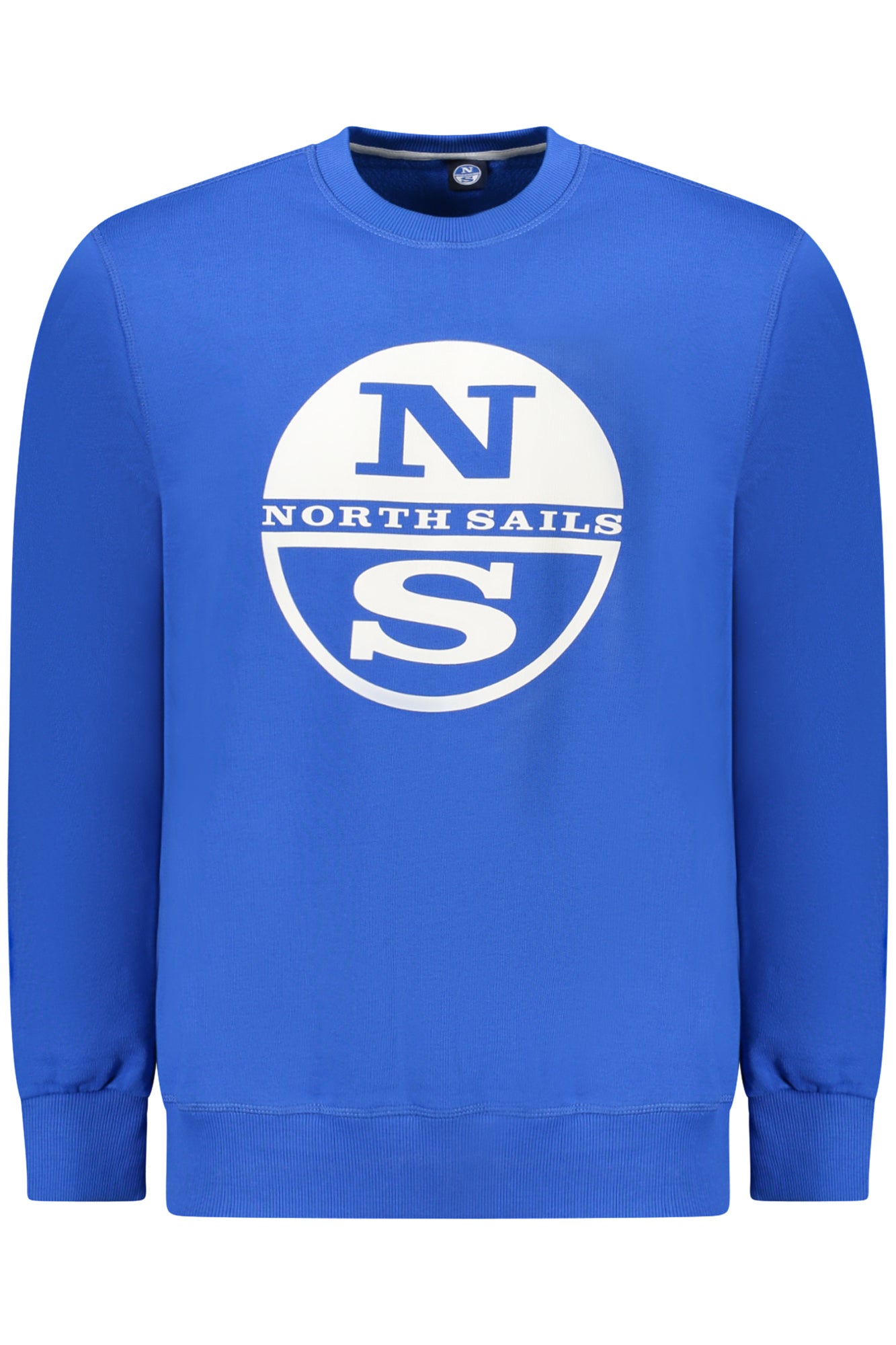 NORTH SAILS Sweatshirt Herren mit Zip – Blau, gebürstet aus ägyptischer Baumwolle Blau