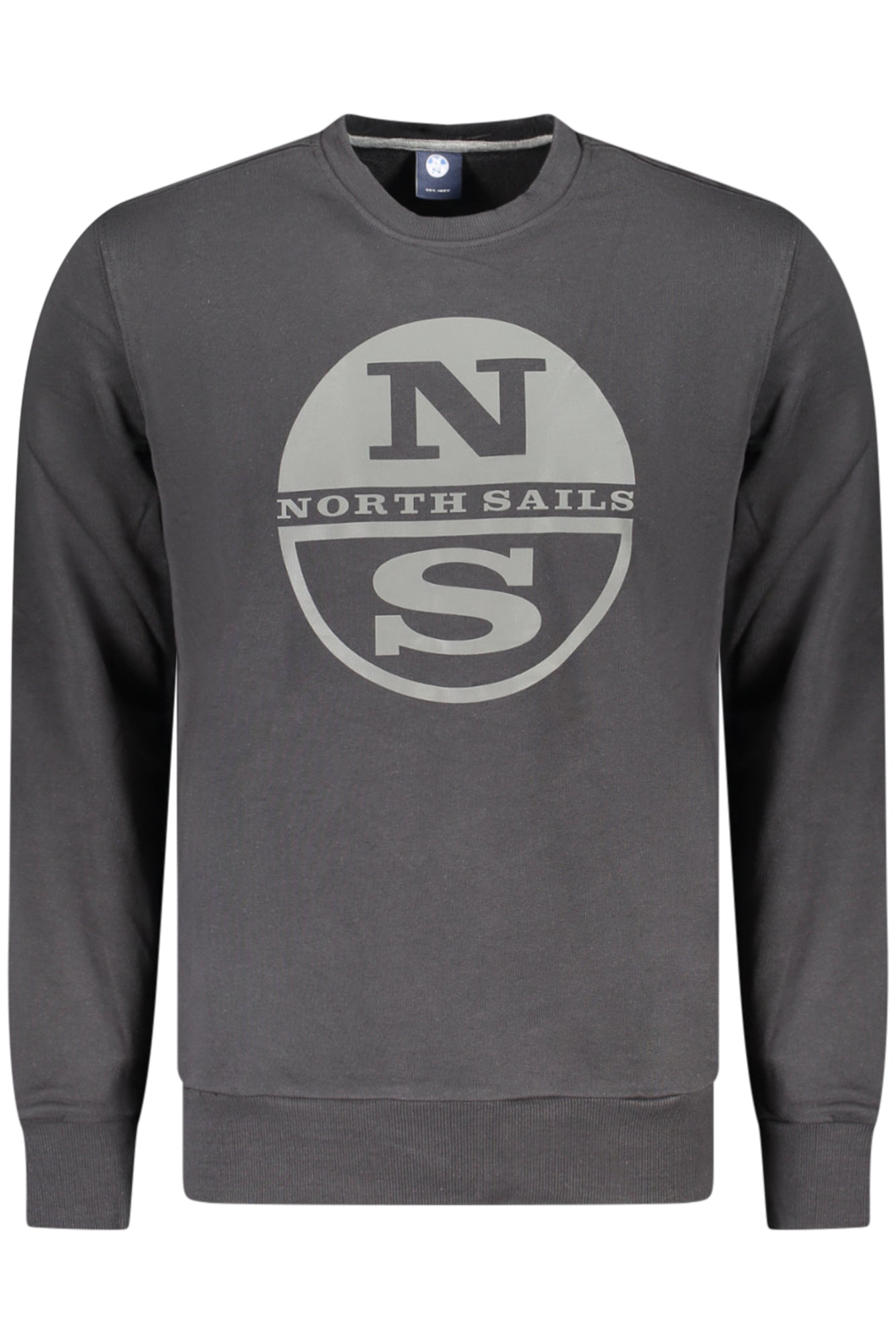 NORTH SAILS Herren-Sweatshirt mit Reißverschluss Schwarz – Gebürstete Baumwolle für Herbst/Winter Schwarz