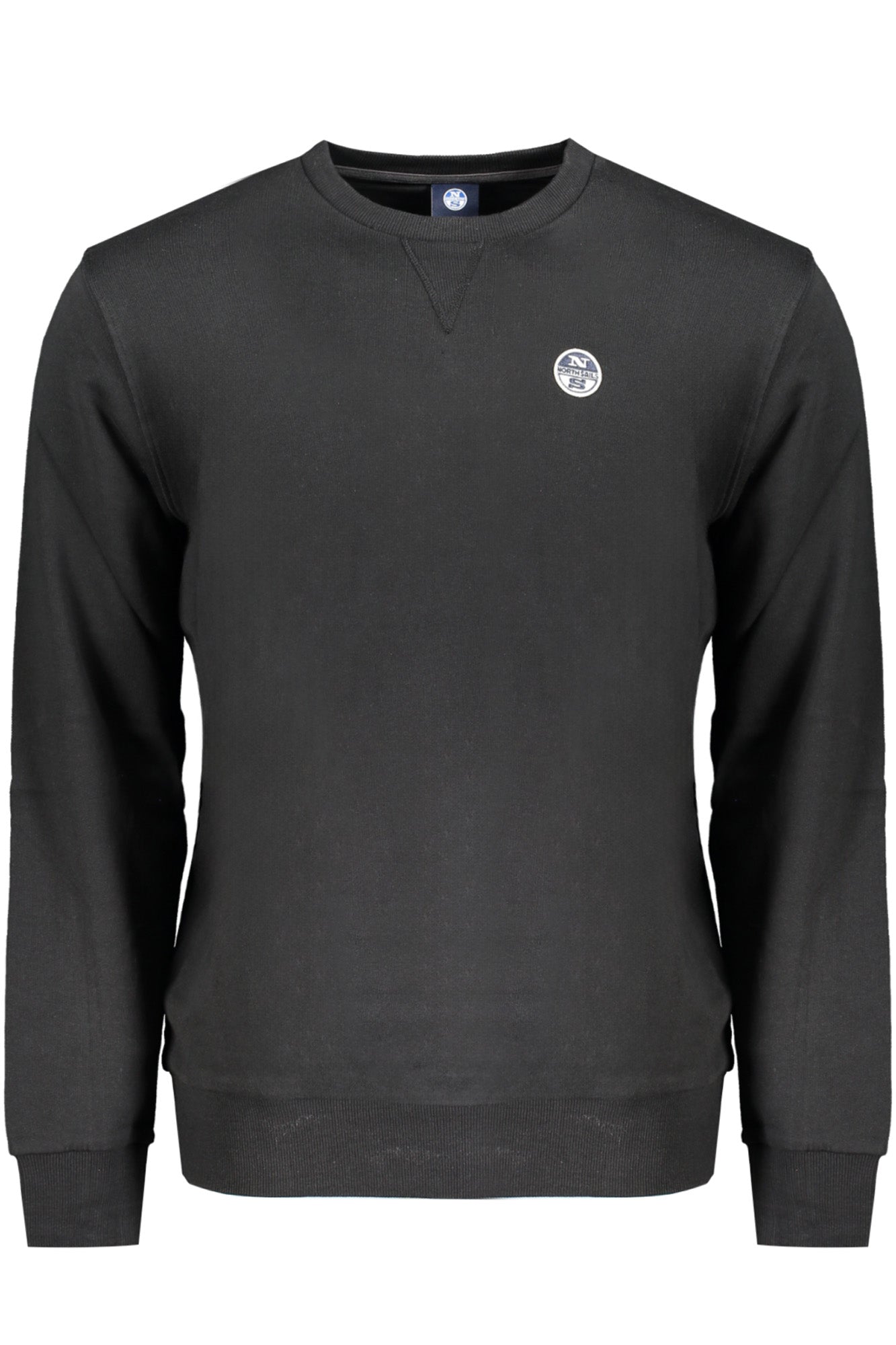 NORTH SAILS Sweatshirt Herren – Gebürstetes Zip-Out-Modell in Schwarz Schwarz