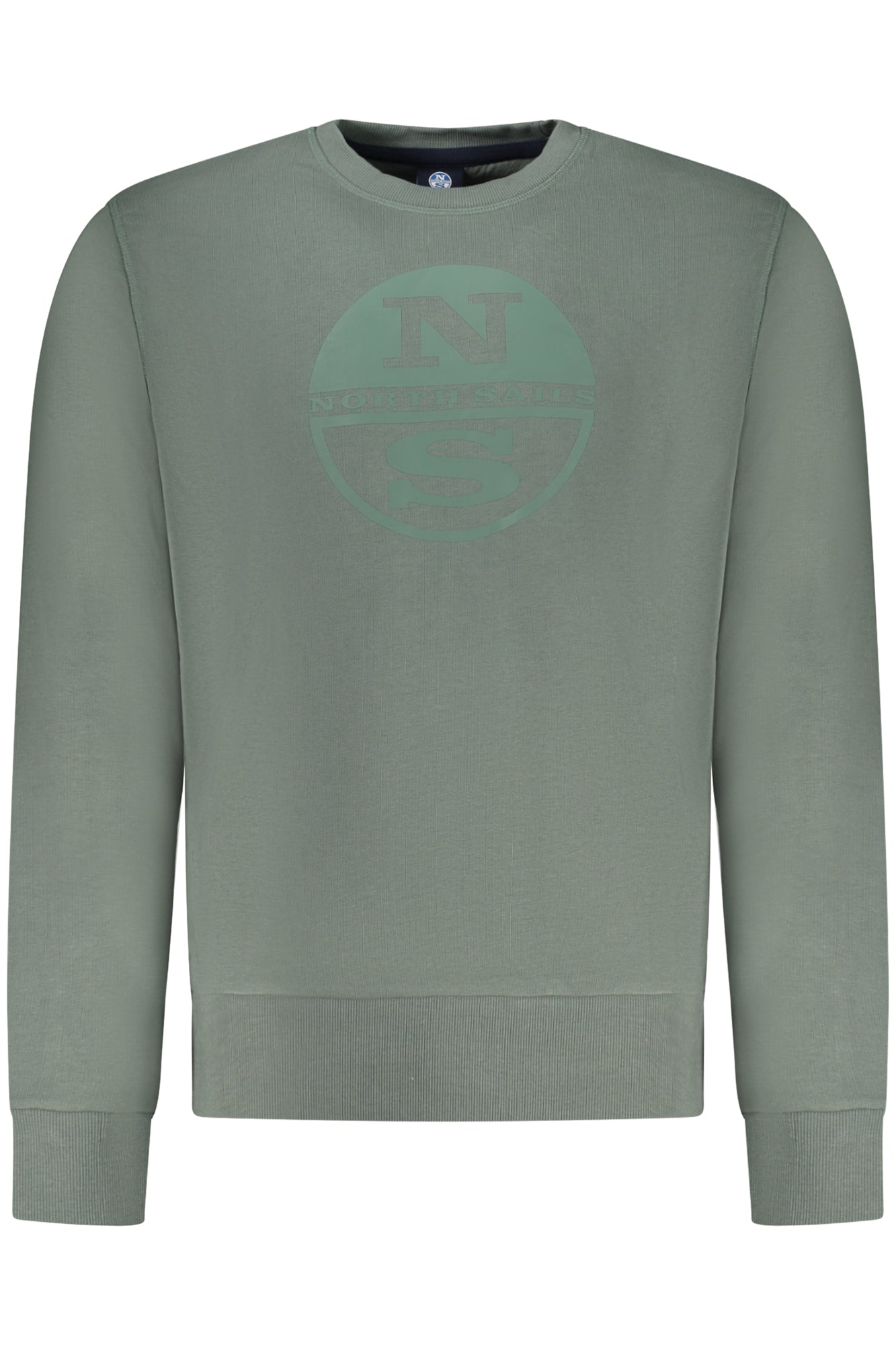 NORTH SAILS Sweatshirt Herren mit Reißverschluss – Weiß, gebürstet Grün