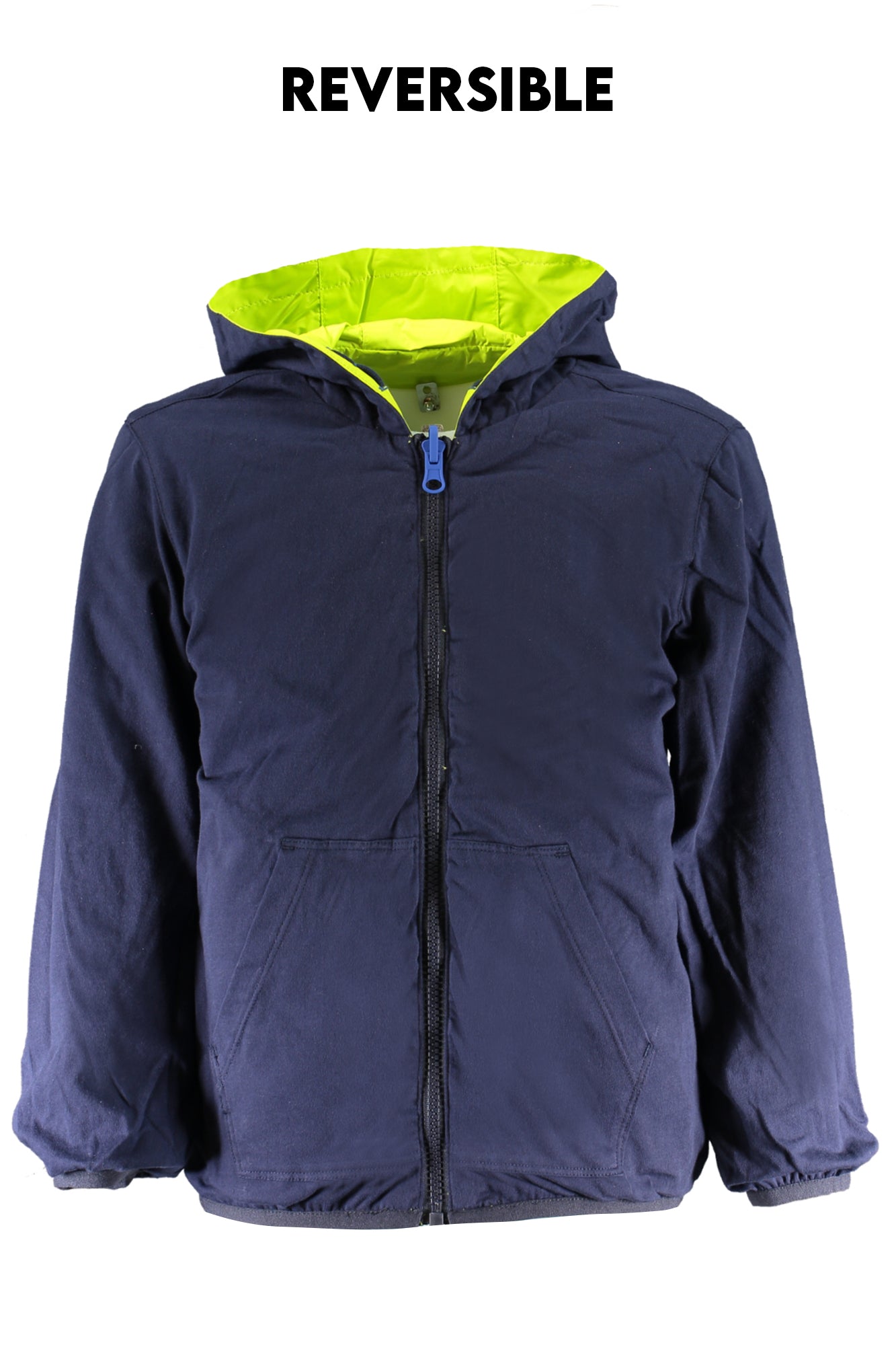 NORTH SAILS Blaue Sportjacke für Jungen – Wendejacke mit Kapuze aus Bio-Baumwolle Grün