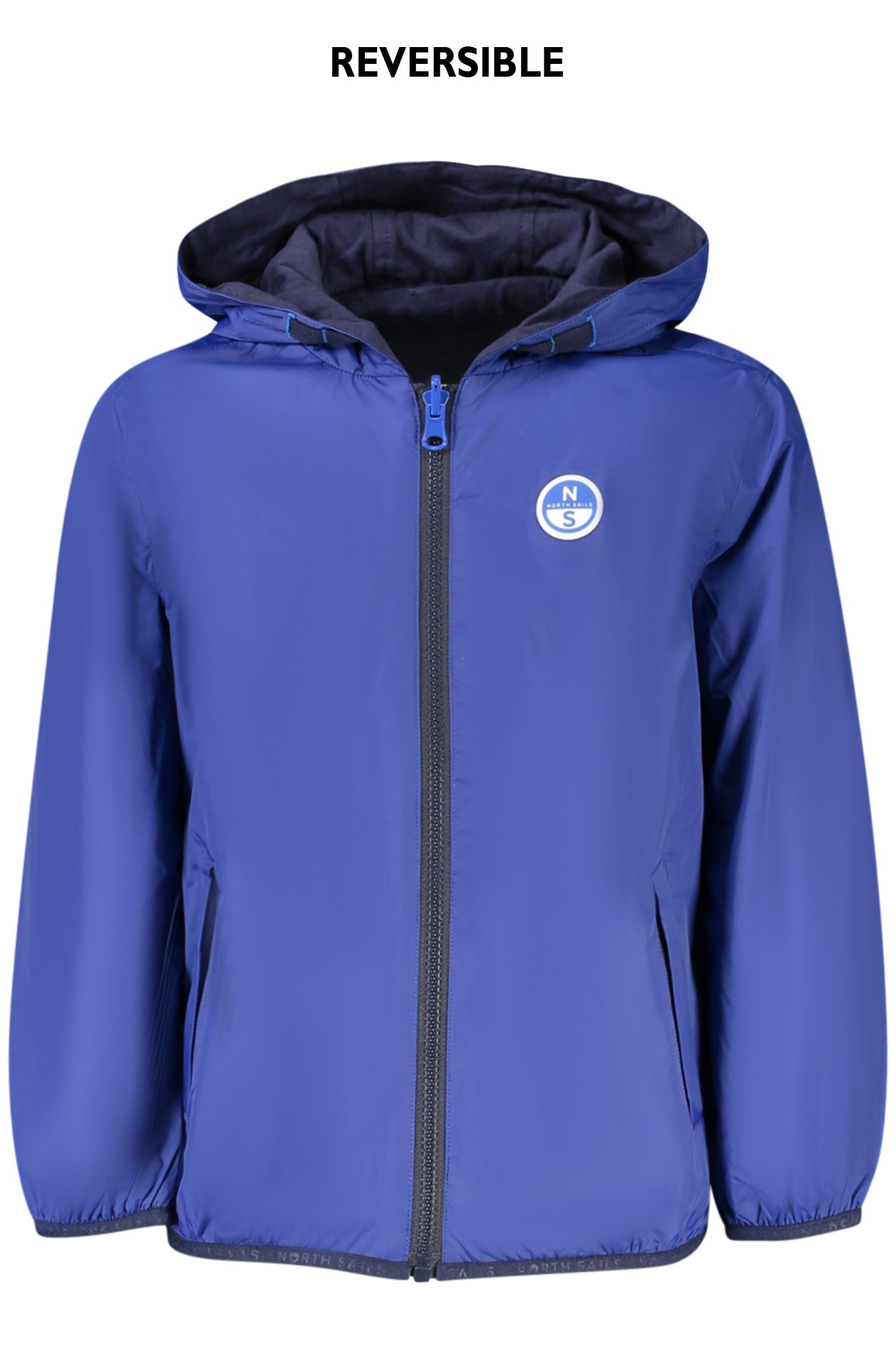 NORTH SAILS Blaue Kinderjacke für Jungen – Wendbare Kapuzenjacke für Frühling Blau