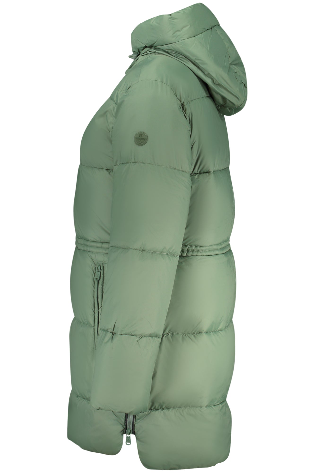 NORTH SAILS Damen Jacke – Lange, mit Kapuze, mit Taschen Grün
