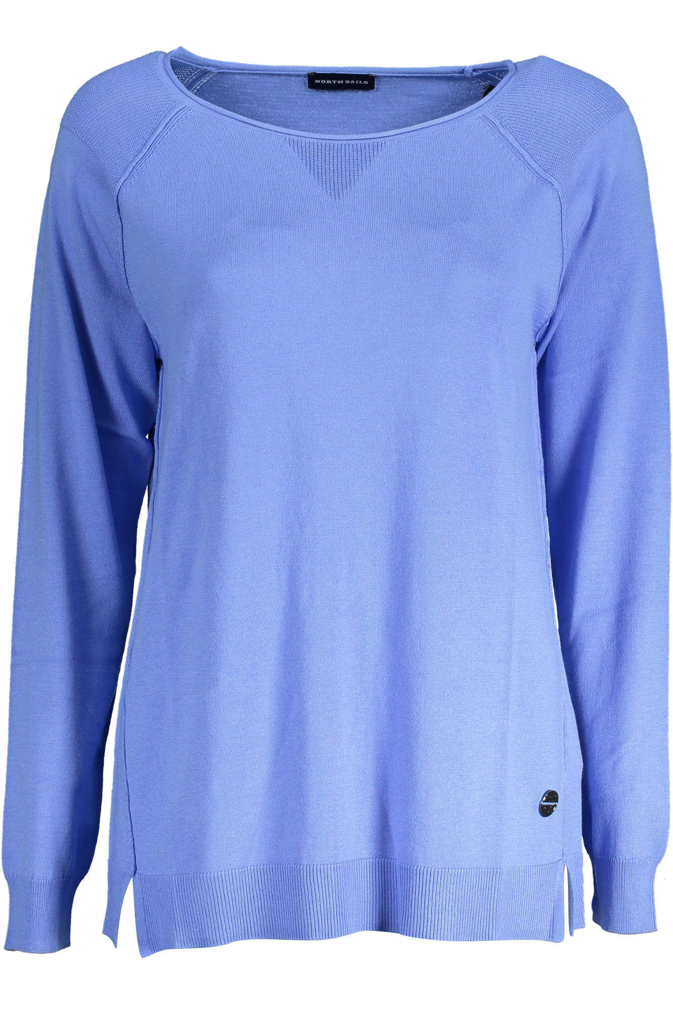 NORTH SAILS Damentrikot weiß – Langarmshirt mit Kontrastdetails & recycelten Fasern Hellblau