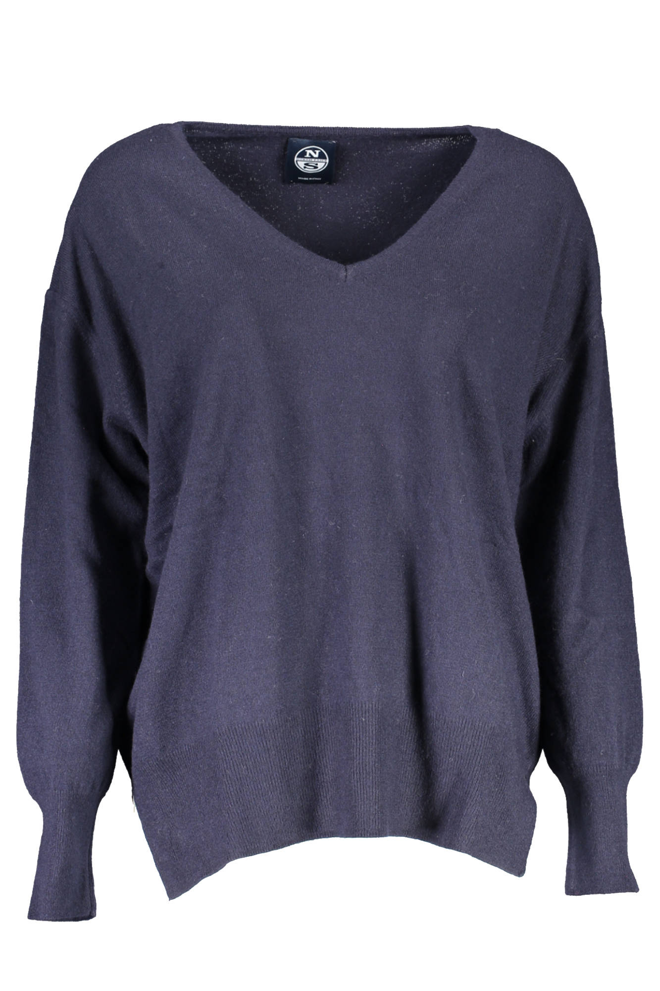 NORTH SAILS Damentrikot Weiß – V-Ausschnitt Langarmshirt aus Italien Blau
