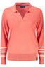 NORTH SAILS Rosa Pullover Damen – V-Ausschnitt Langarm-Shirt mit Logo-Details Rosa