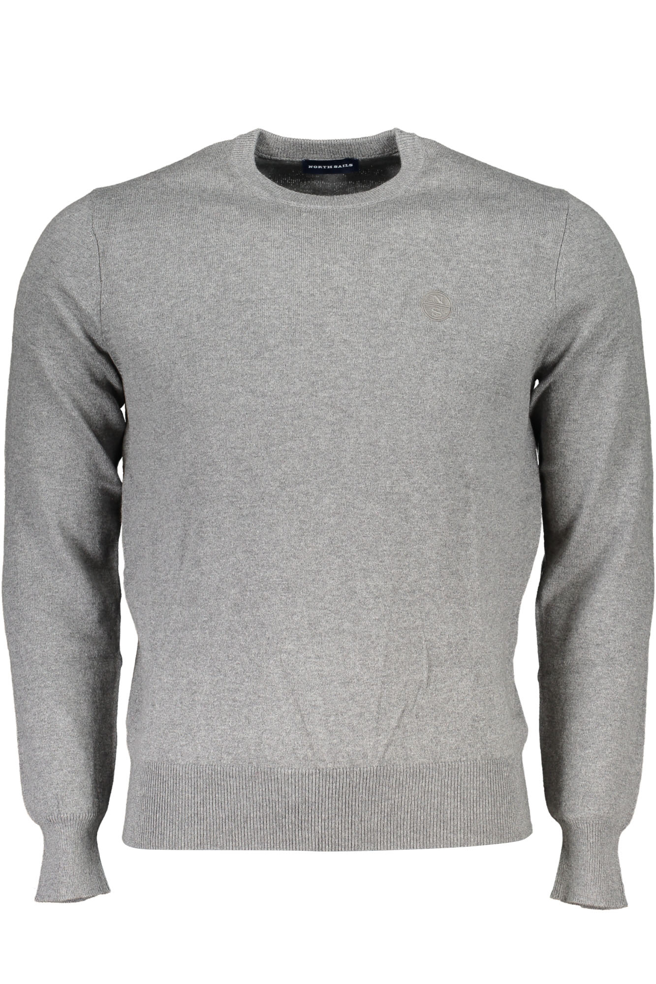 NORTH SAILS Pullover Herren – Schwarzer Rundhals mit Logo-Stickerei aus Italien Grau
