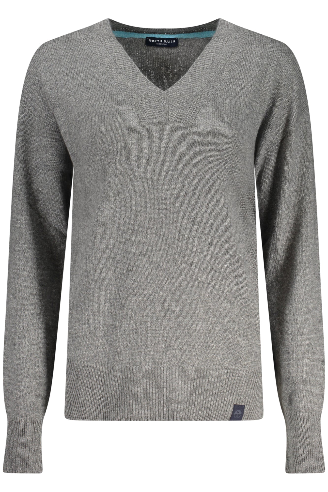 NORTH SAILS Damenpullover schwarz – V-Ausschnitt mit Kontrastdetails | soulluna.de Grau
