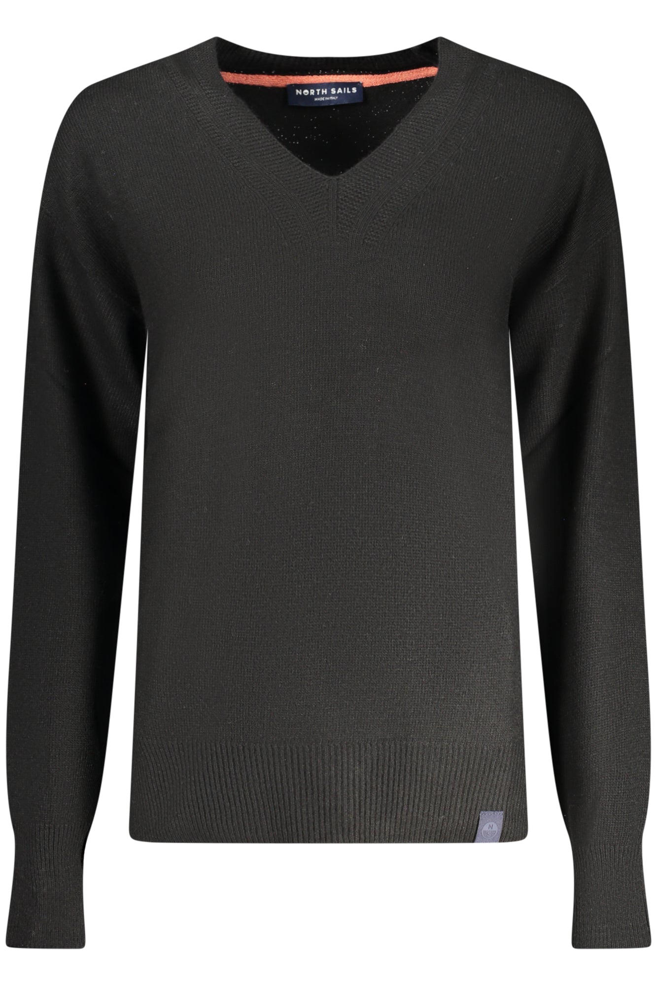 NORTH SAILS Damenpullover schwarz – V-Ausschnitt mit Kontrastdetails | soulluna.de Schwarz
