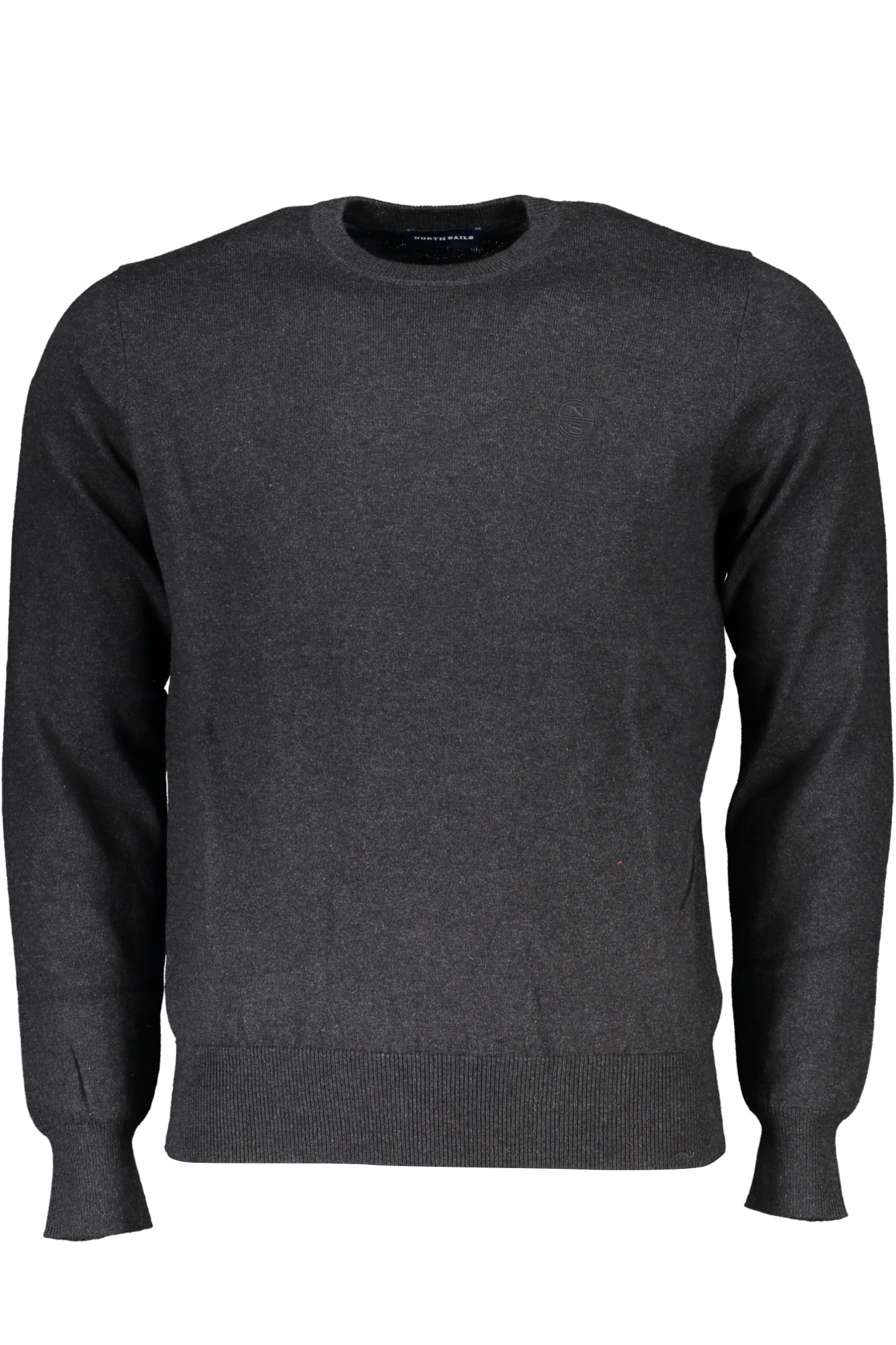 NORTH SAILS Pullover Herren – Schwarzer Rundhals mit Logo-Stickerei aus Italien Grau