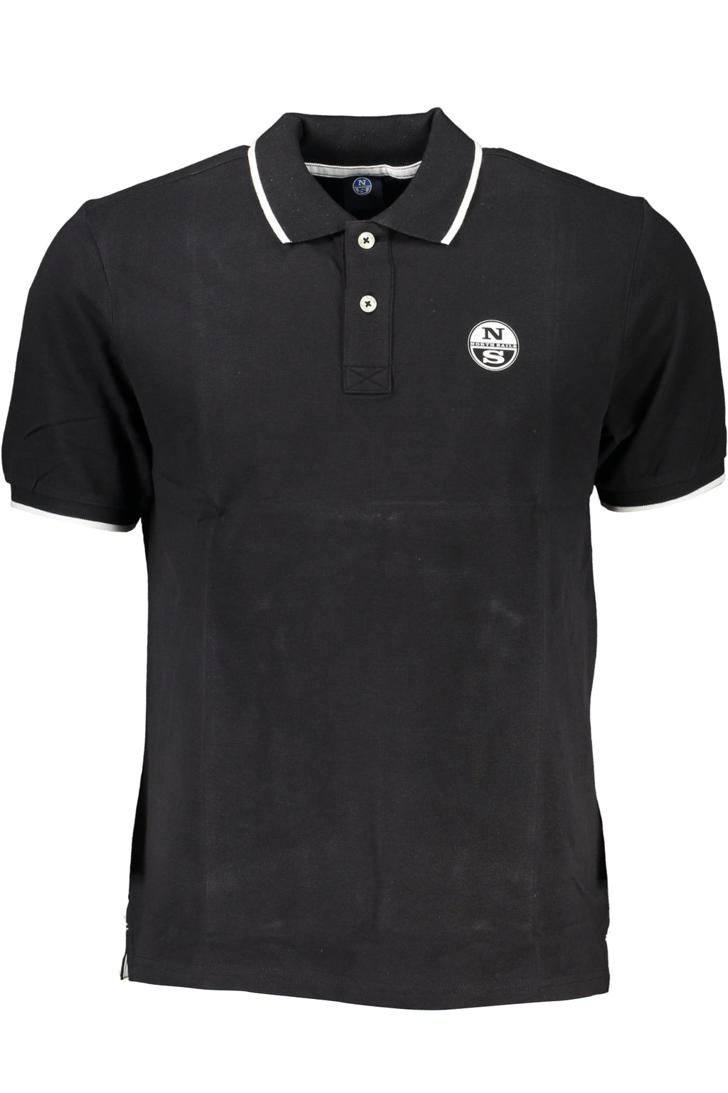 NORTH SAILS SCHWARZES KURZÄRMELIGES POLOSHIRT FÜR HERREN