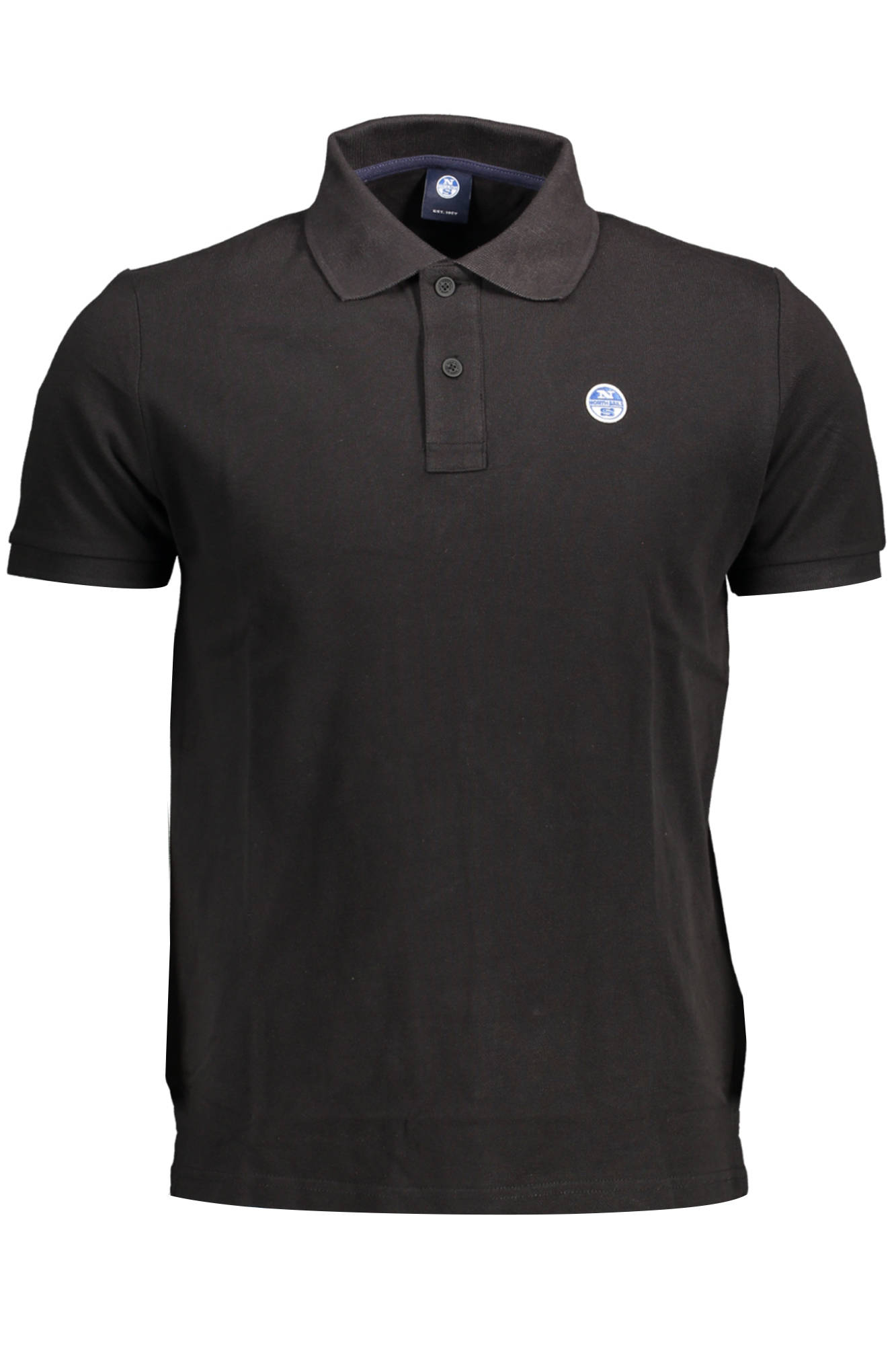 NORTH SAILS Herren Polo Kurzarm Schwarz – Klassisches Poloshirt aus Baumwolle Schwarz