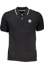 NORTH SAILS SCHWARZES KURZÄRMELIGES POLOSHIRT FÜR HERREN