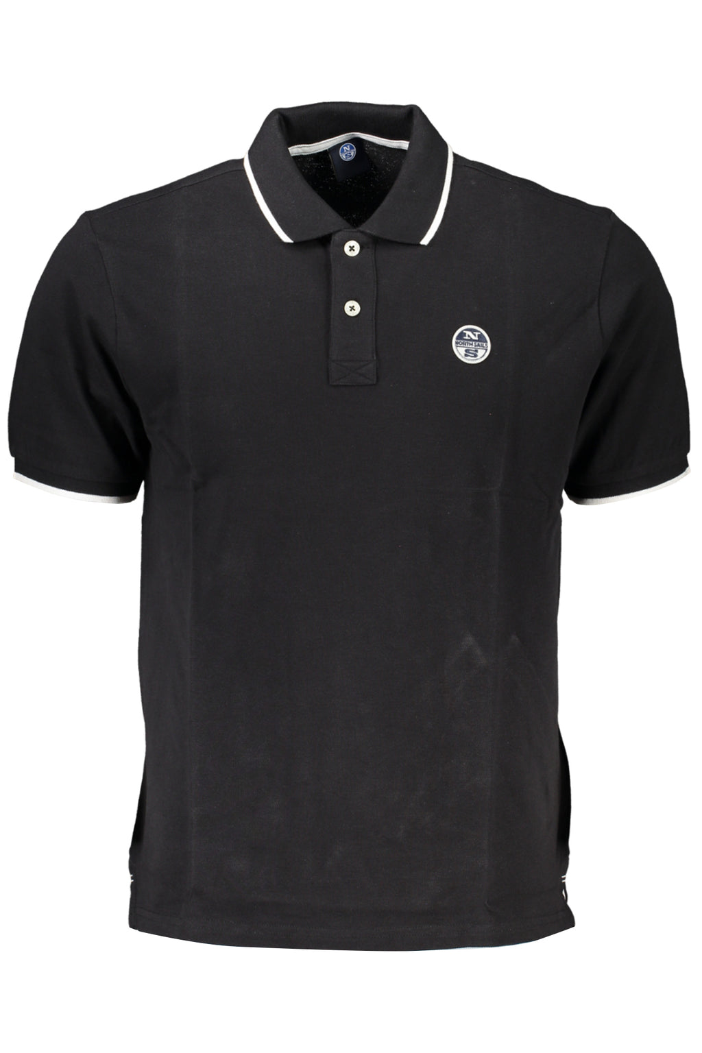 NORTH SAILS SCHWARZES KURZÄRMELIGES POLOSHIRT FÜR HERREN