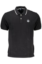 NORTH SAILS SCHWARZES KURZÄRMELIGES POLOSHIRT FÜR HERREN