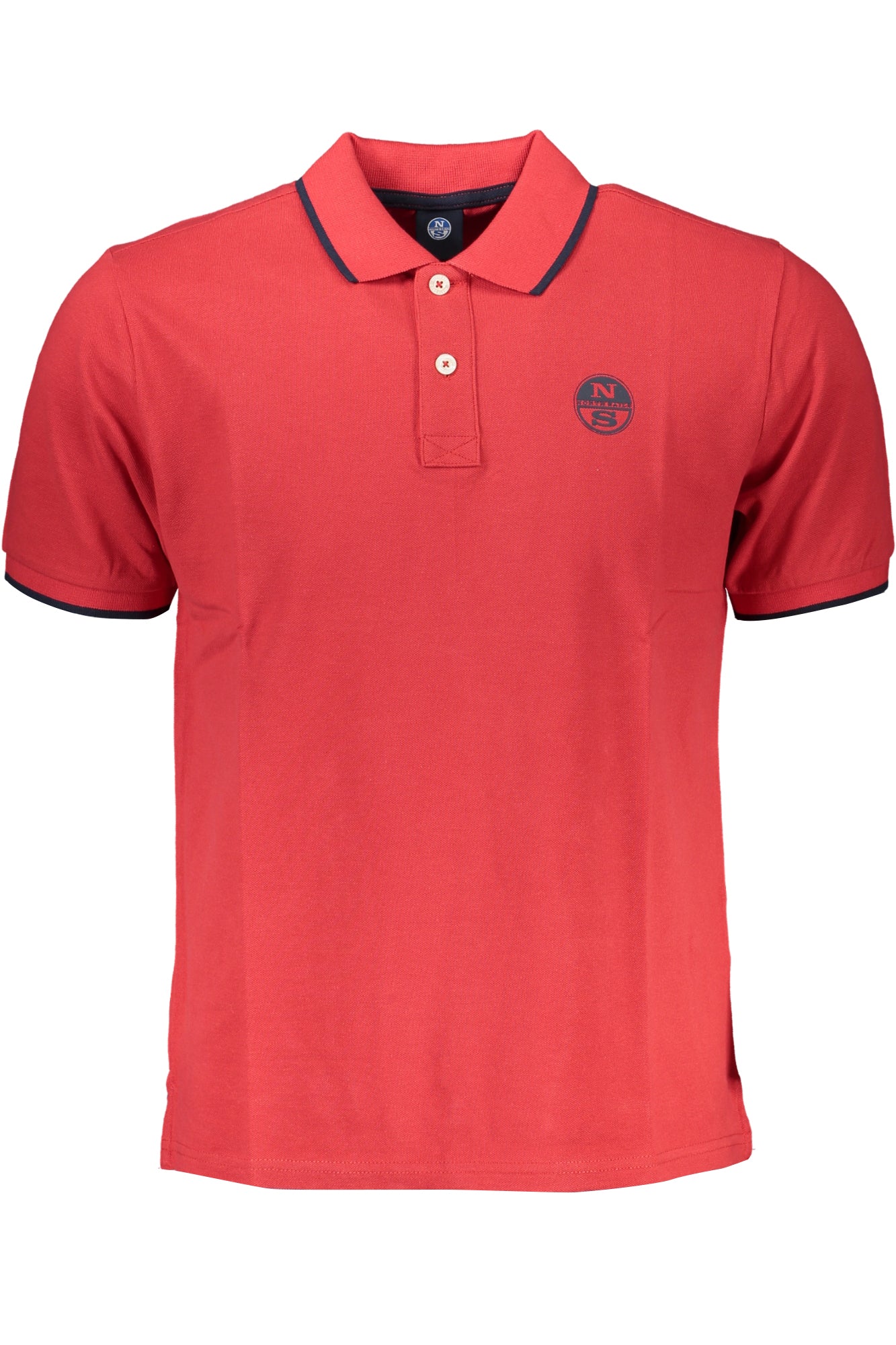 NORTH SAILS Poloshirt Herren – Kurzärmliges Polohemd mit Logo-Druck Rot