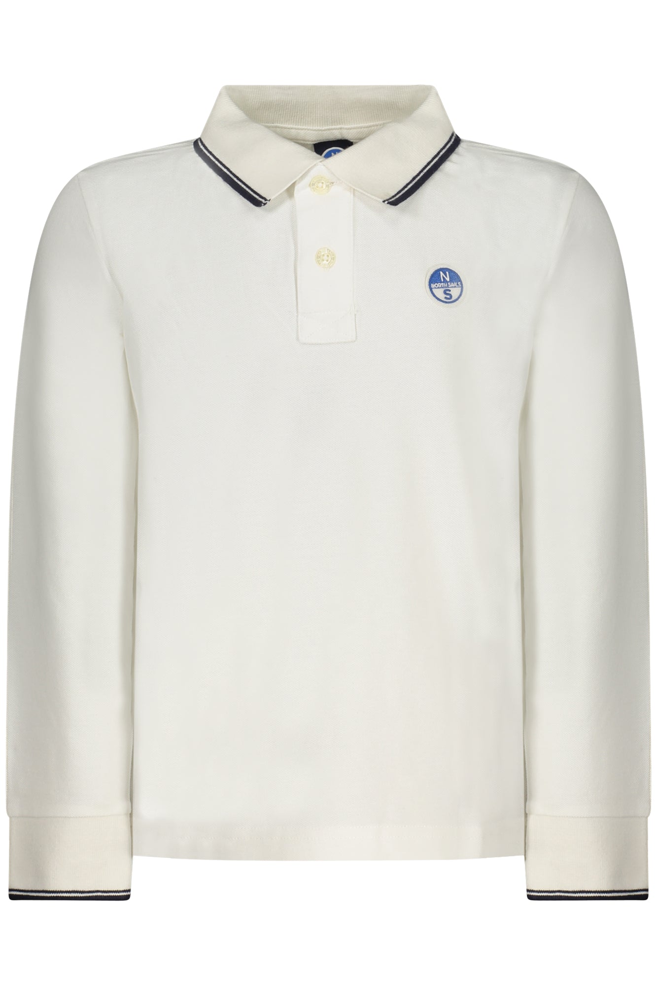 NORTH SAILS Poloshirt Langarm für Jungen – Weiß mit Logo-Details | soulluna.de Weiß