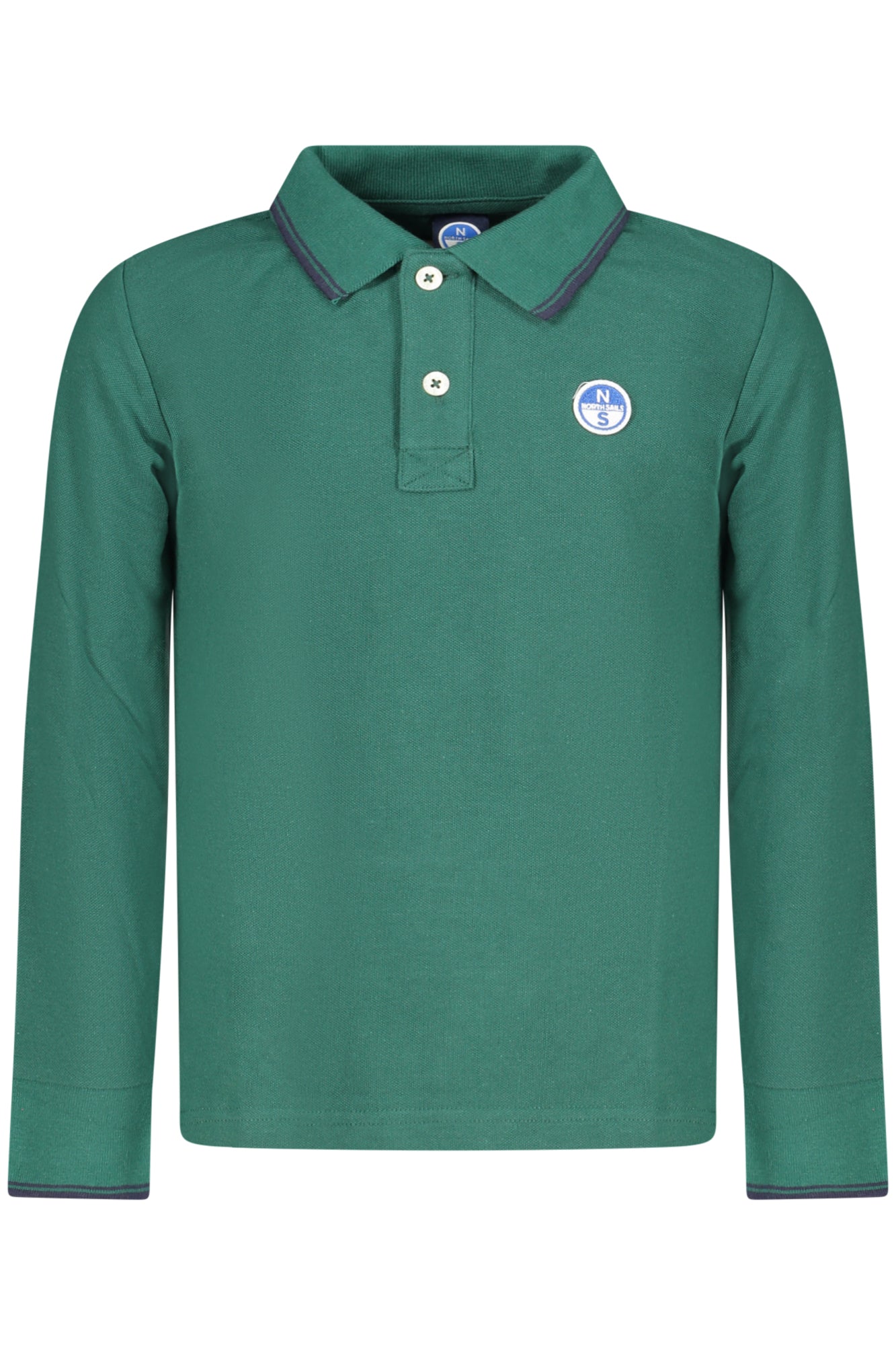 NORTH SAILS Poloshirt Langarm für Jungen – Weiß mit Logo-Details | soulluna.de Grün