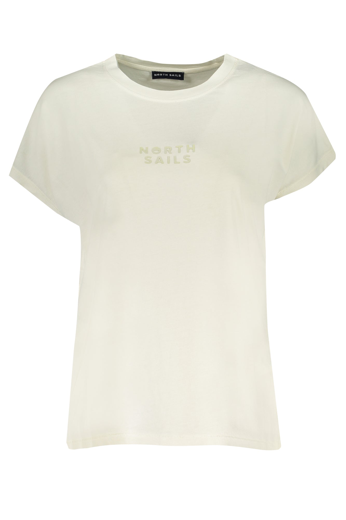 NORTH SAILS Damen T-Shirt Kurzarm Weiss – Weithals aus Bio-Baumwolle Weiß