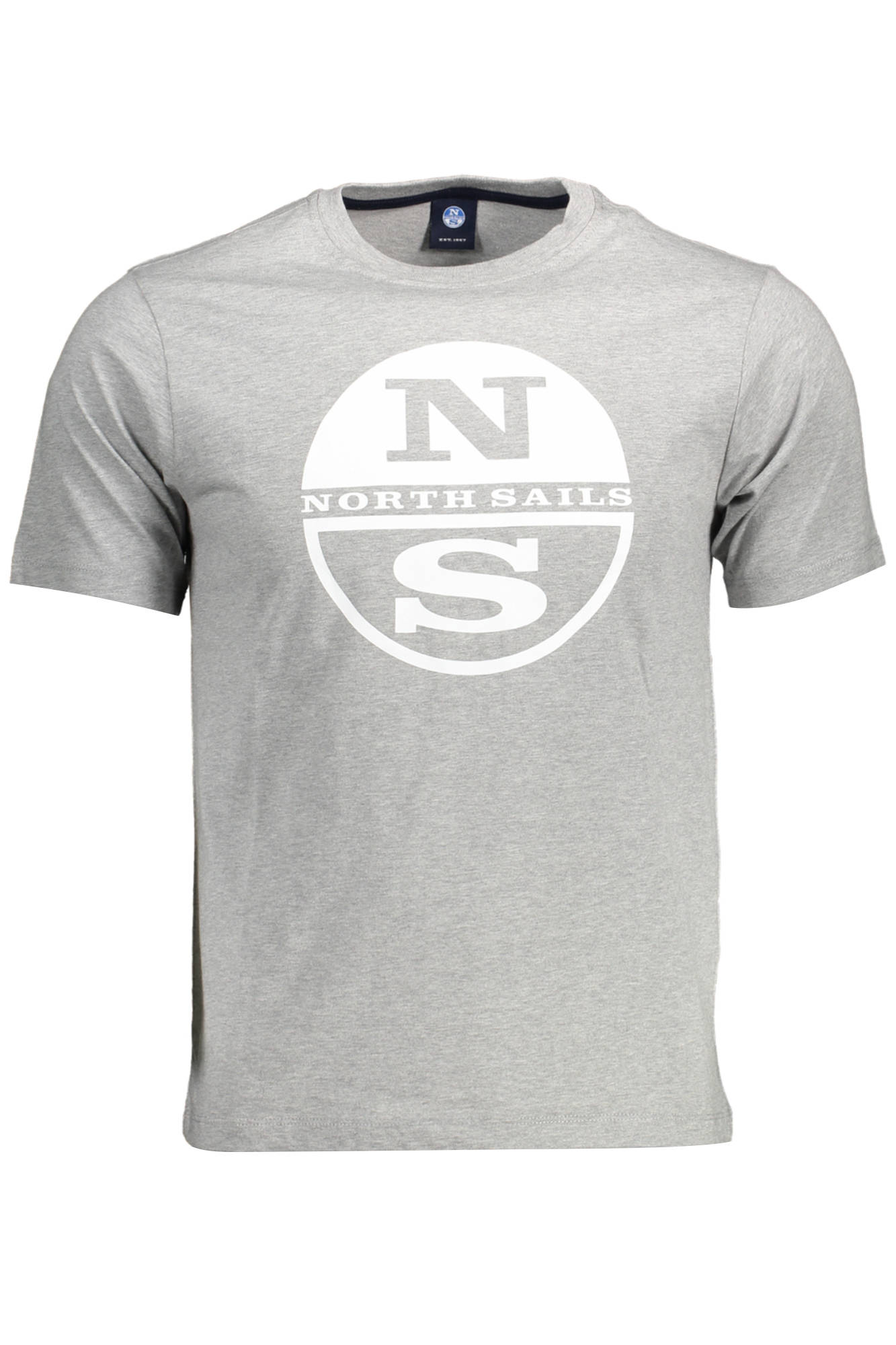 NORTH SAILS T-Shirt Herren – Weißes Kurzarm-Shirt aus 100% Baumwolle Grau