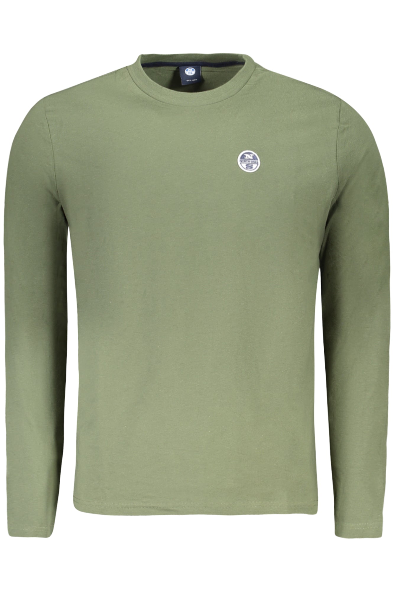 NORTH SAILS Langarm T-Shirt Herren – Blaues Basic mit Logo-Applikation Grün