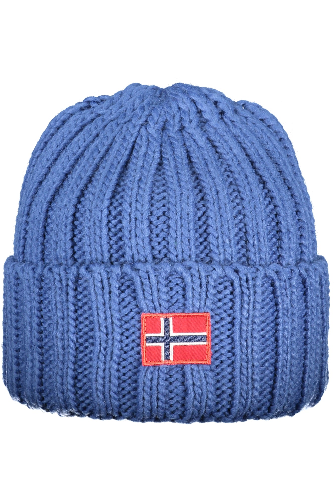 NORWAY 1963 Rote Herrenkappe – Warme Wintermütze für Herren aus Acrilico Blau