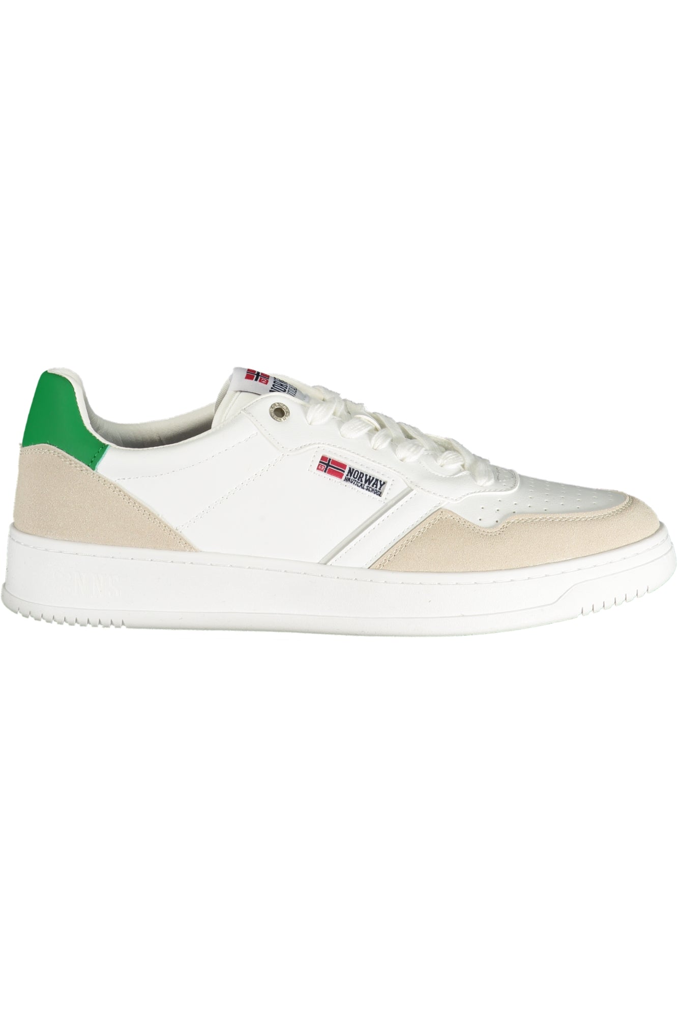 NORWAY 1963 Sneaker Herren – Weisse Sportschuhe mit grünen Details für Frühjahr/Sommer Weiß