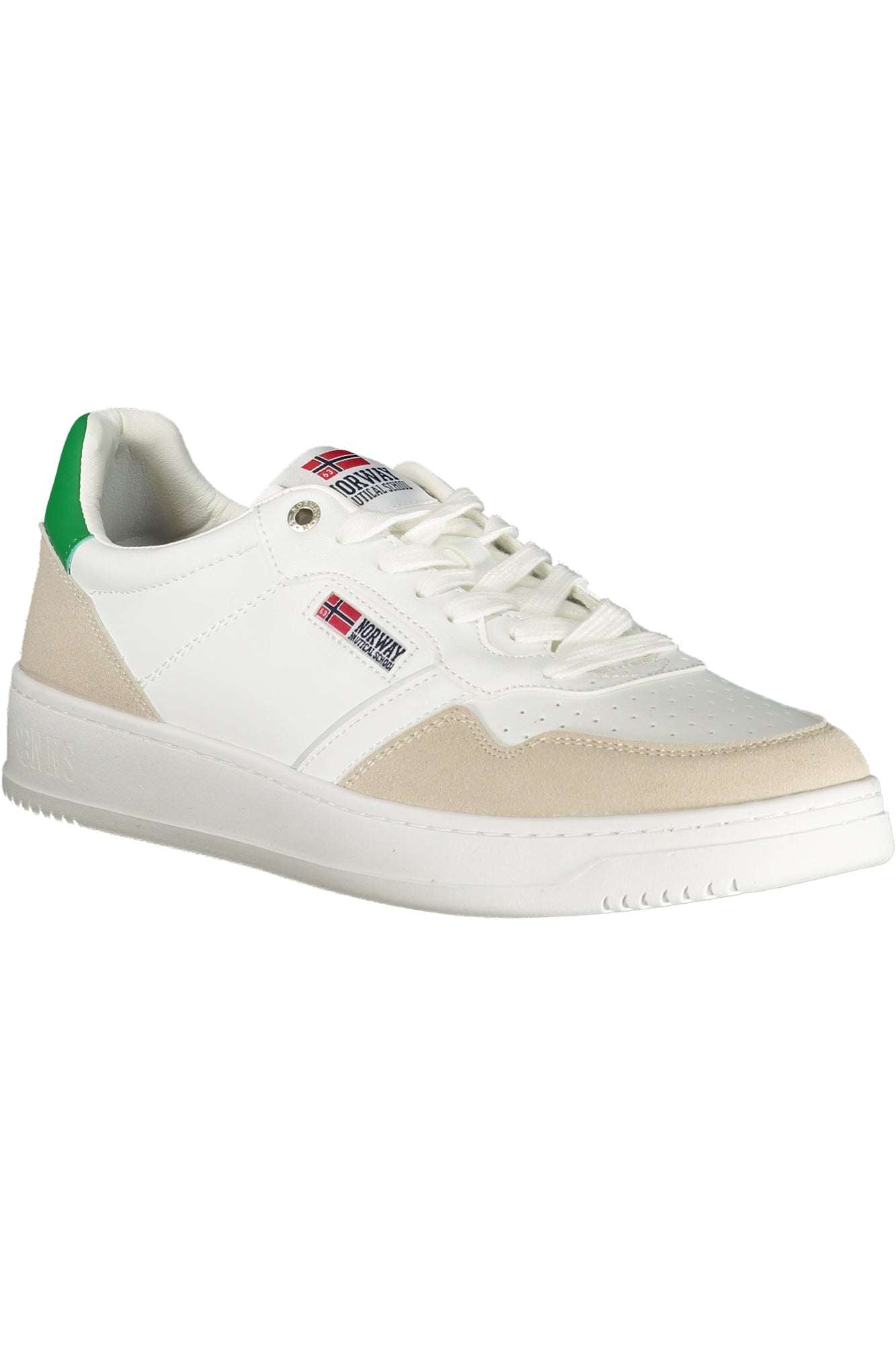 NORWAY 1963 Sneaker Herren – Weisse Sportschuhe mit grünen Details für Frühjahr/Sommer Weiß
