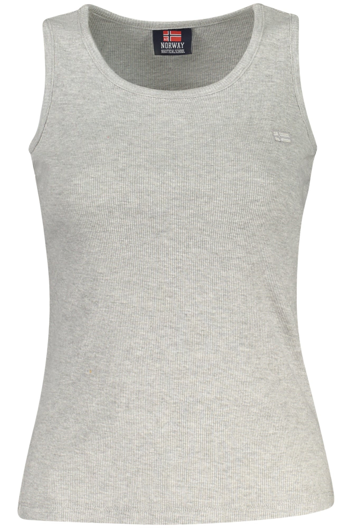 NORWAY 1963 Tank Top Damen – Schwarzes Baumwoll-Top mit Stickerei für Sommer Grau