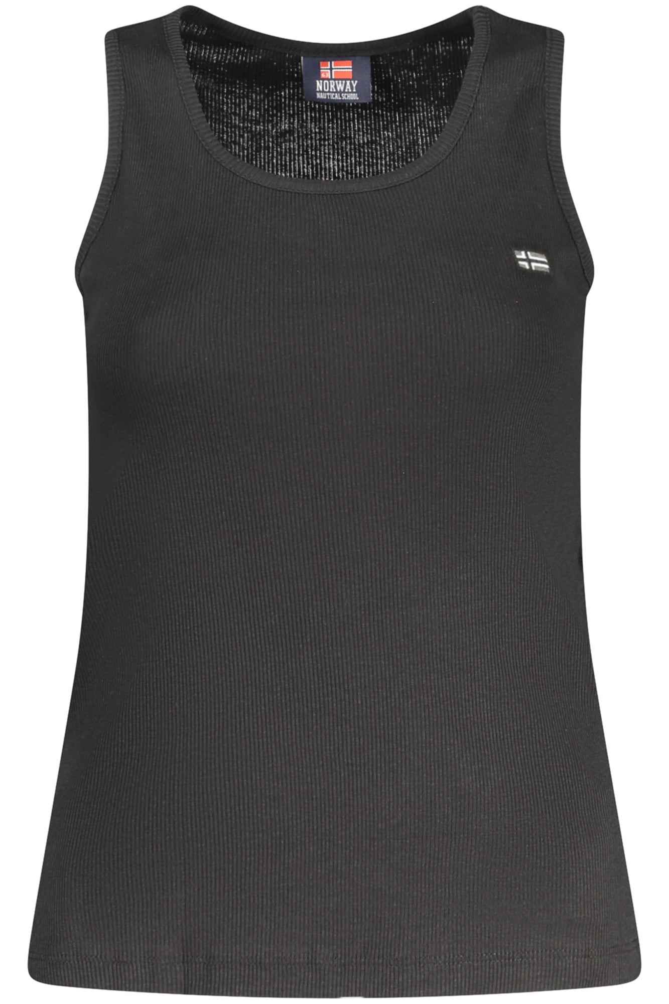 NORWAY 1963 Tank Top Damen – Schwarzes Baumwoll-Top mit Stickerei für Sommer Schwarz