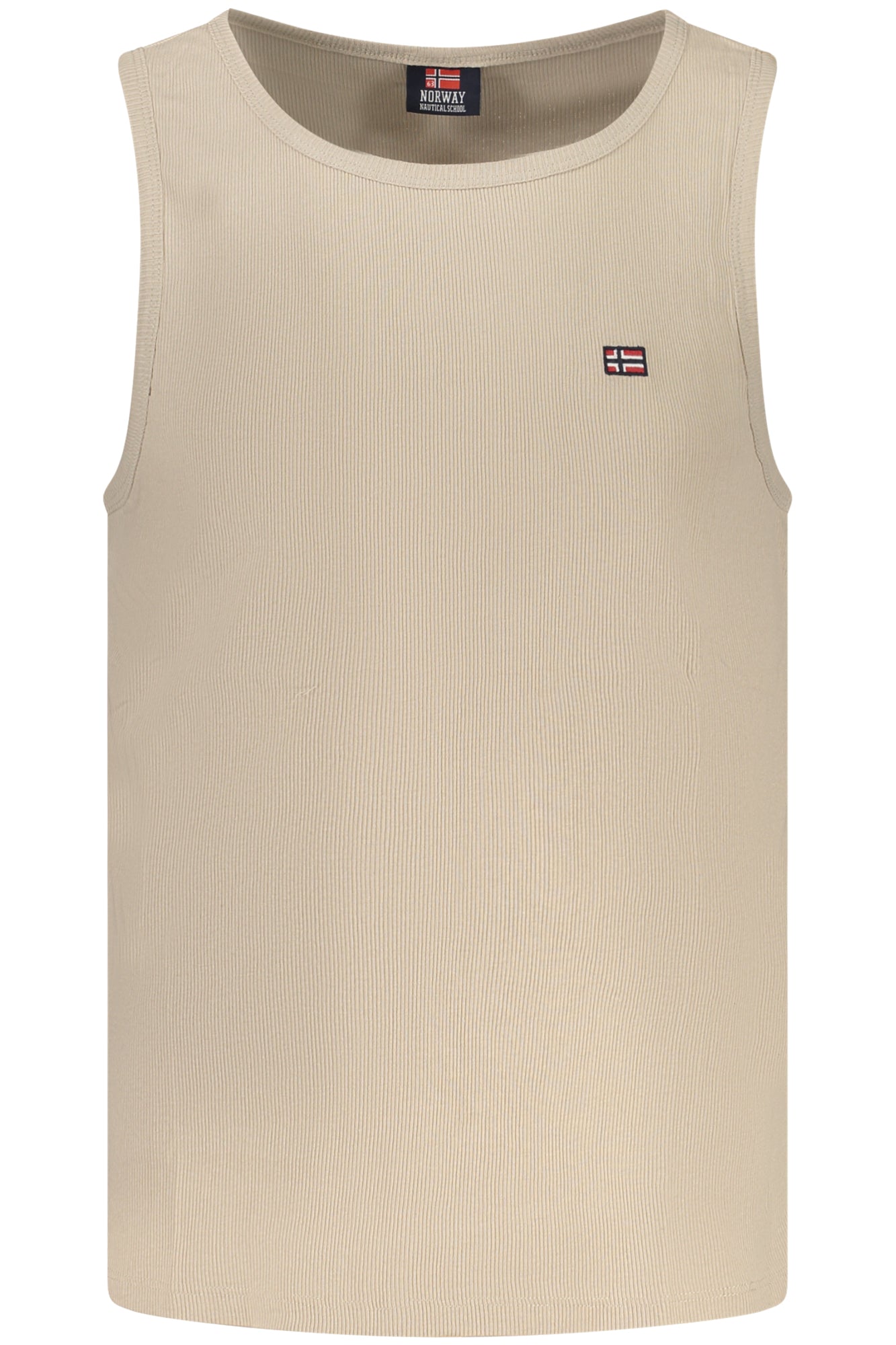 NORWAY 1963 Tanktop Herren Schwarz – Logo-Stickerei aus 100% Baumwolle Beige